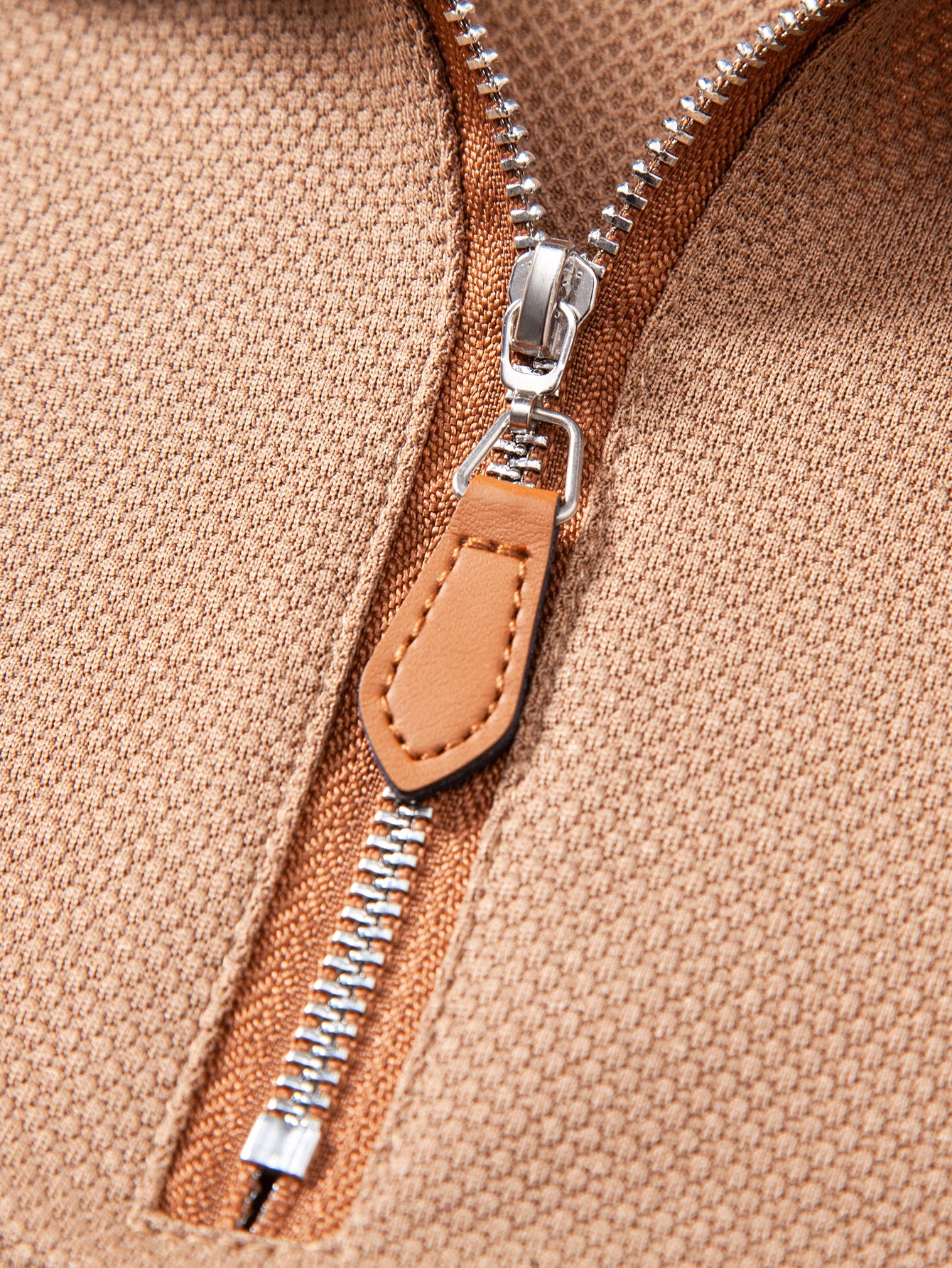 Textured Zipper Polo - Image 14