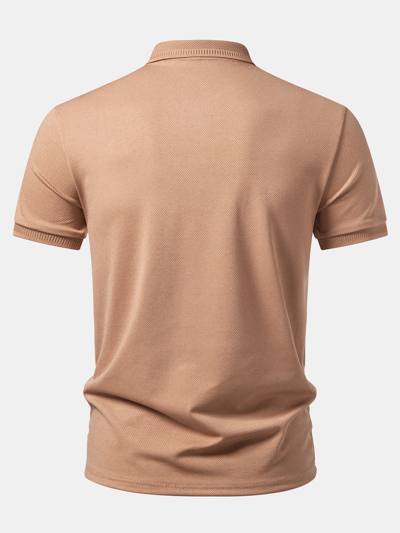Textured Zipper Polo - Image 2