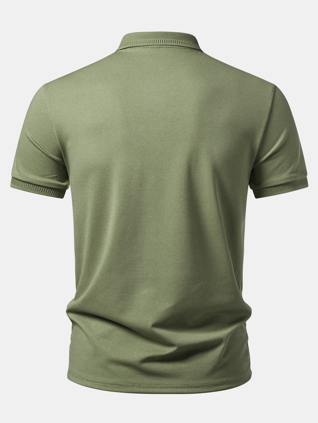 Textured Zipper Polo - Image 4