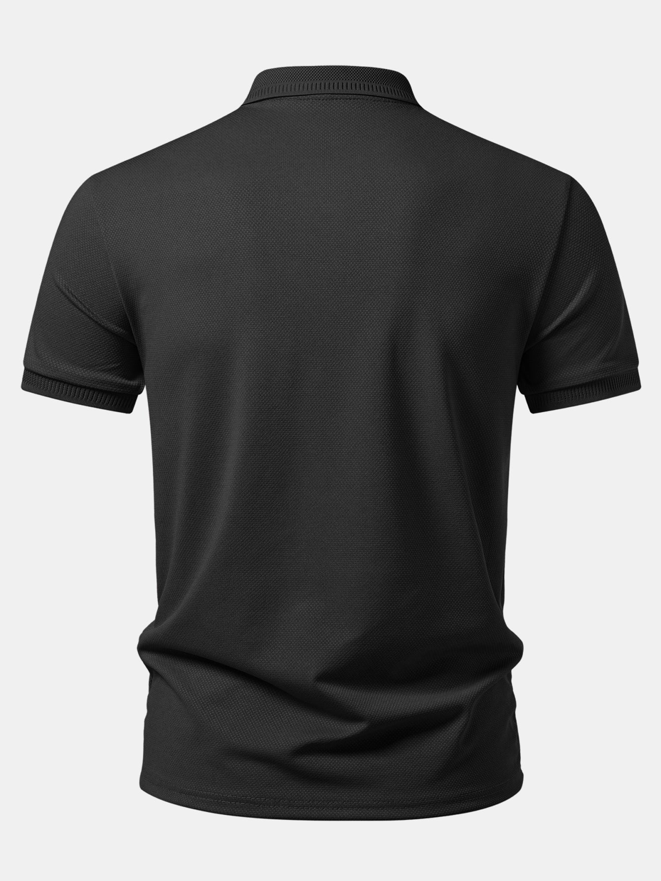 Textured Zipper Polo - Image 6