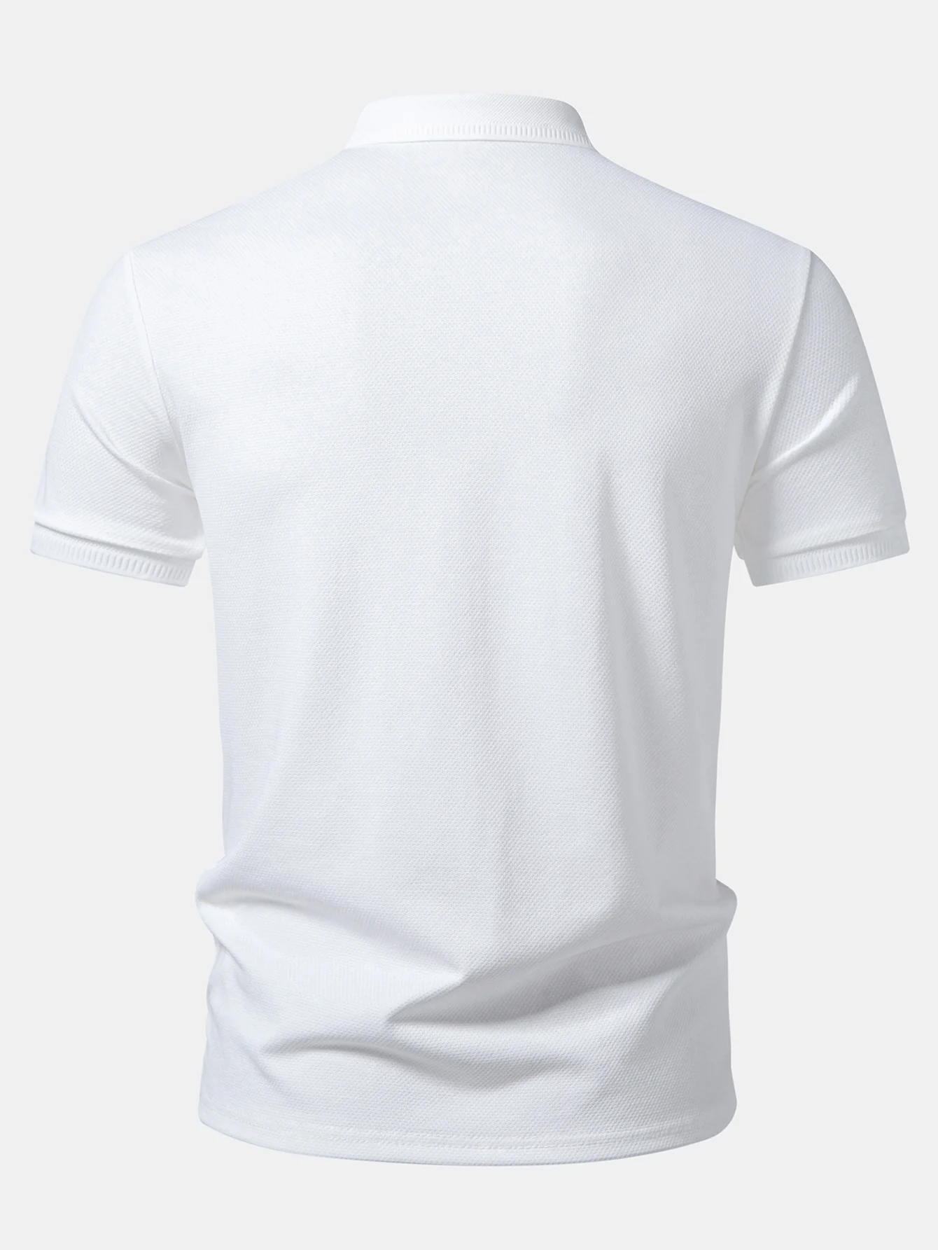 Textured Zipper Polo - Image 8