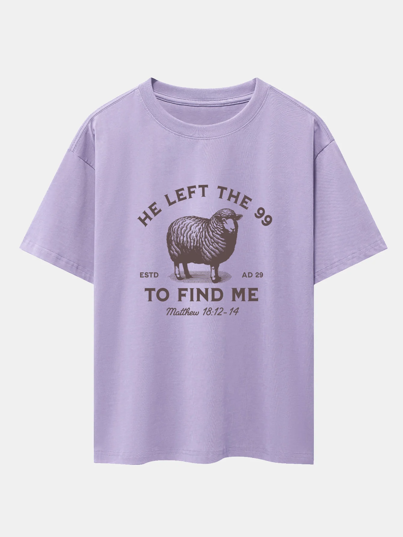The Lost Lamb Print Drop Shoulder Oversize T-Shirt - Image 10