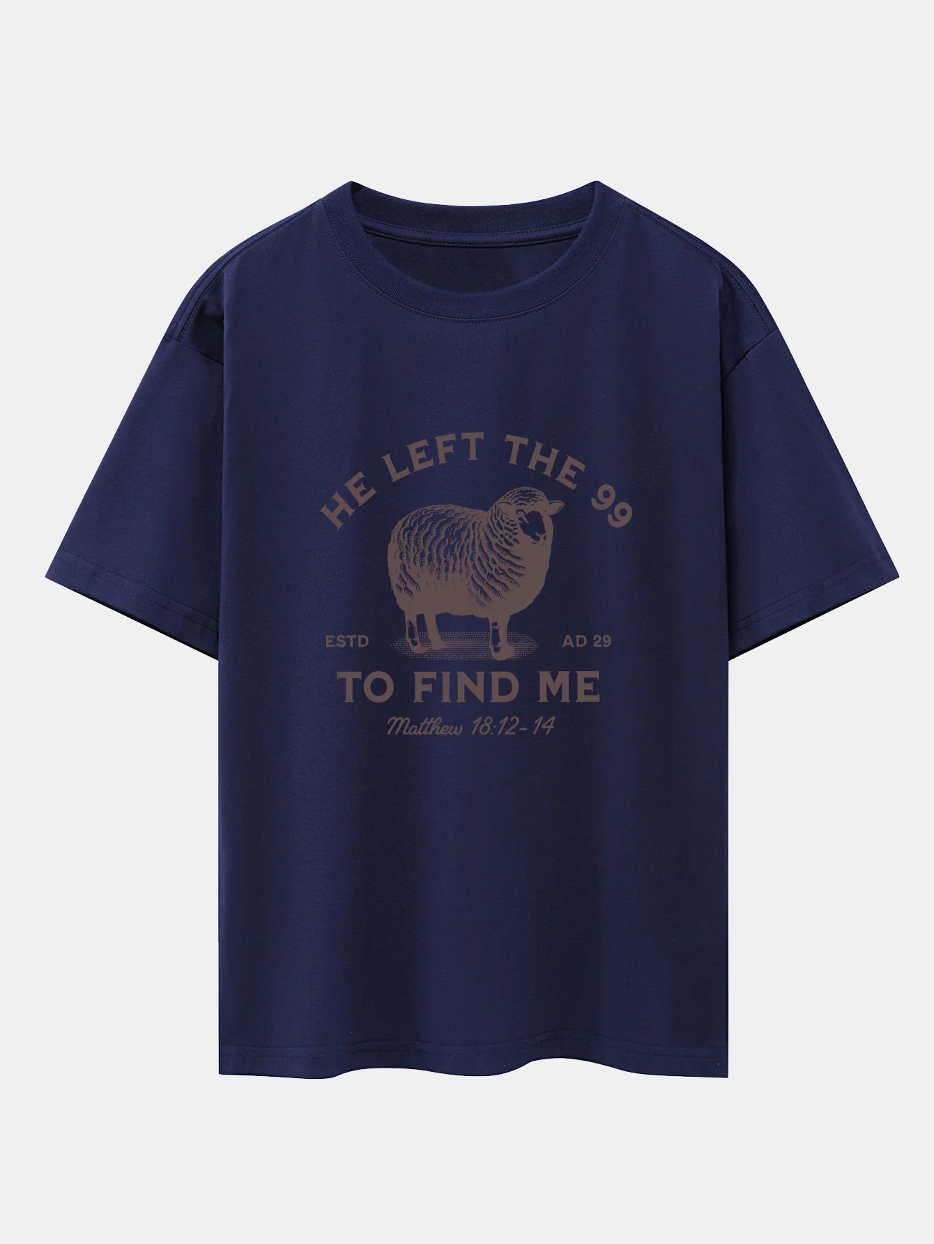 The Lost Lamb Print Drop Shoulder Oversize T-Shirt - Image 6