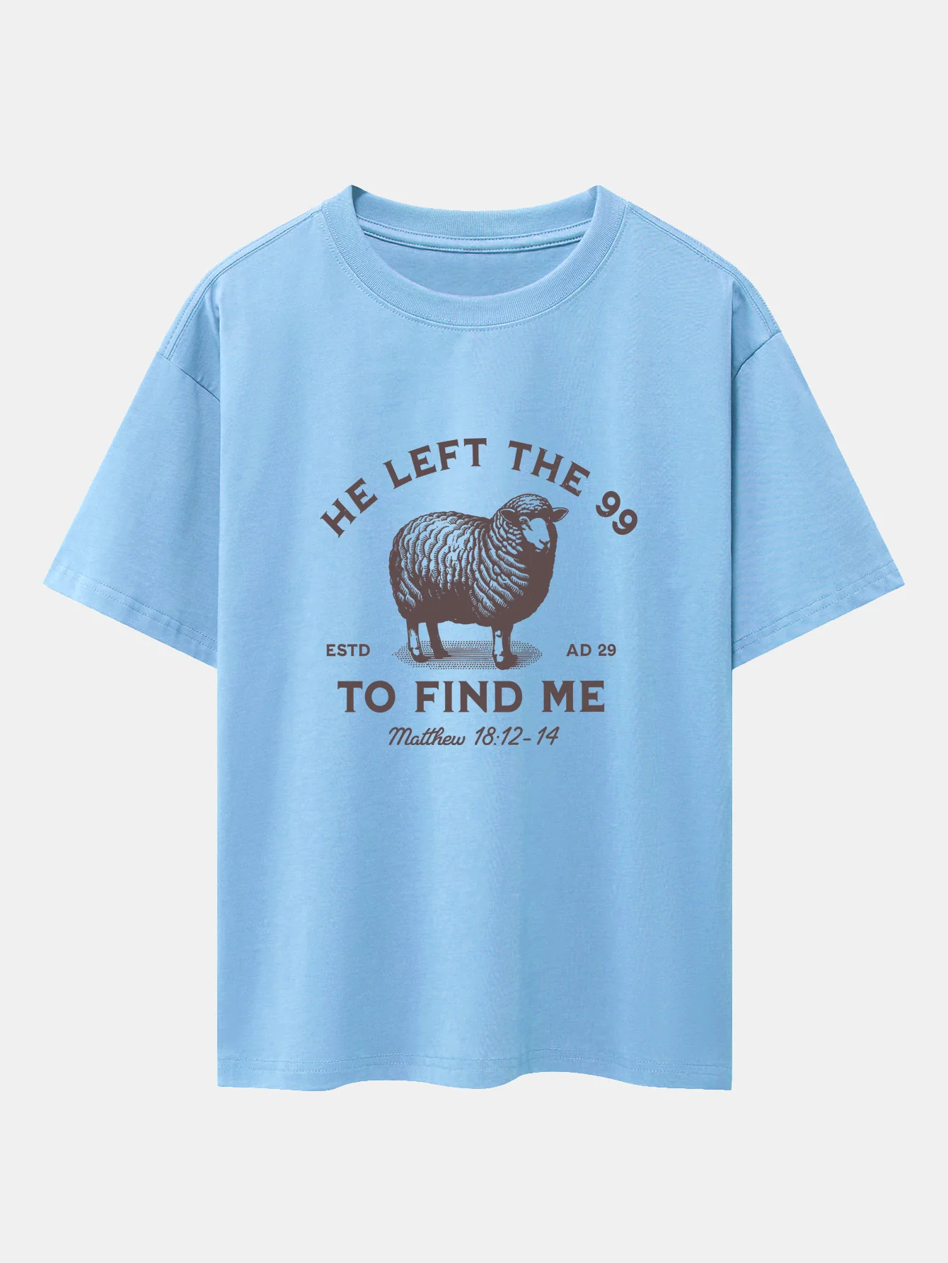 The Lost Lamb Print Drop Shoulder Oversize T-Shirt - Image 9