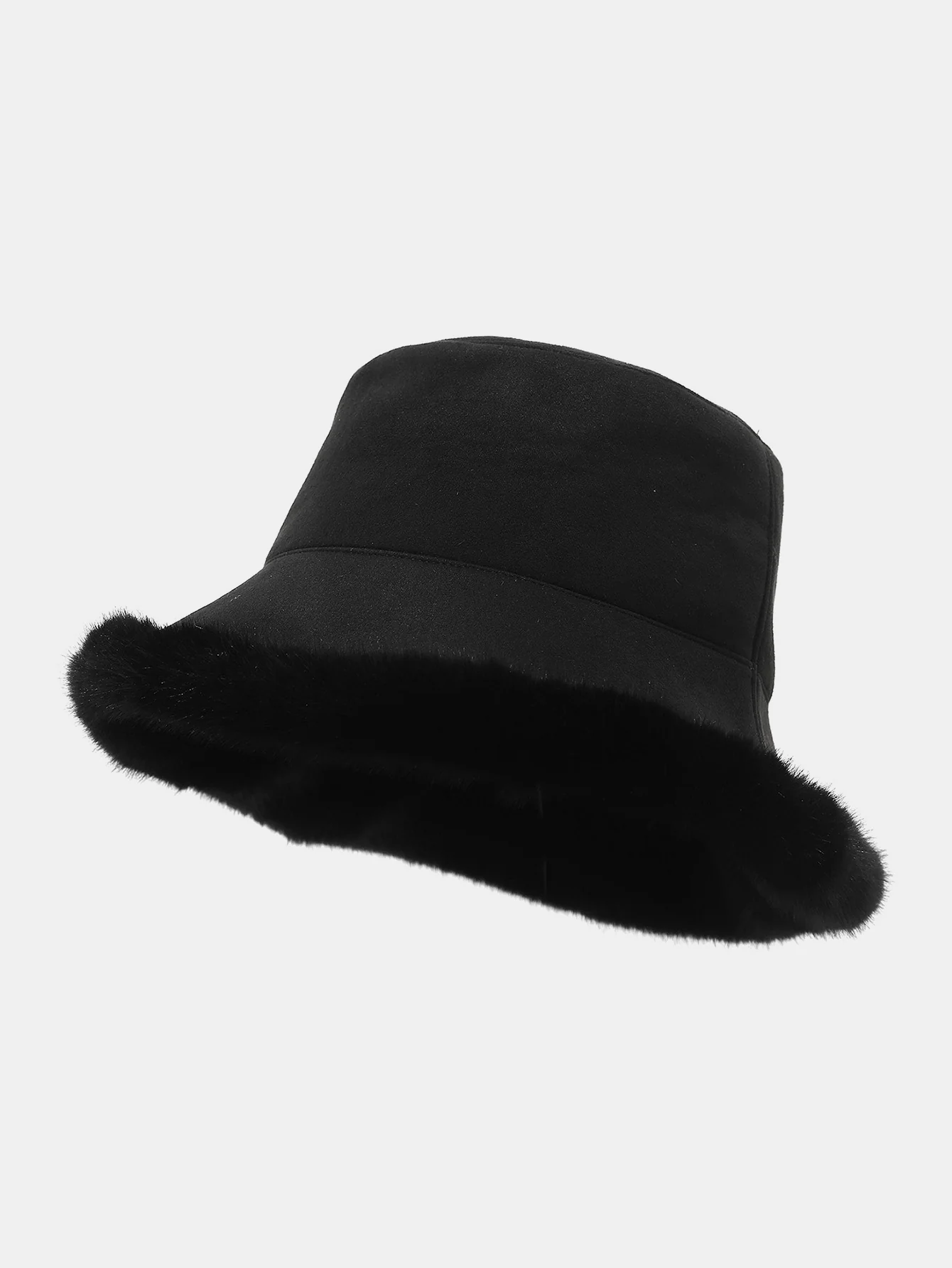 Thick Plush Double-sided Bucket Hat - Image 2