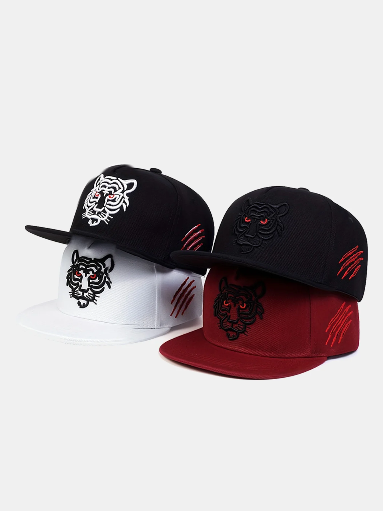 Tiger 3D Stickerei Trendy Alleskönner Hip-hop Cap - Image 7