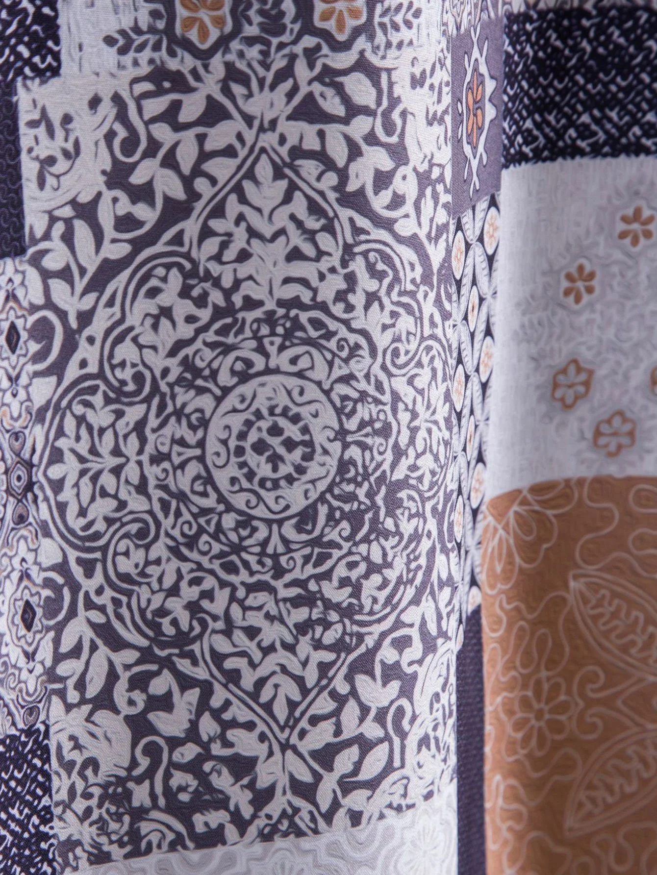 Kachel-Patchwork-Print Hemd mit Knopfleiste - Image 3
