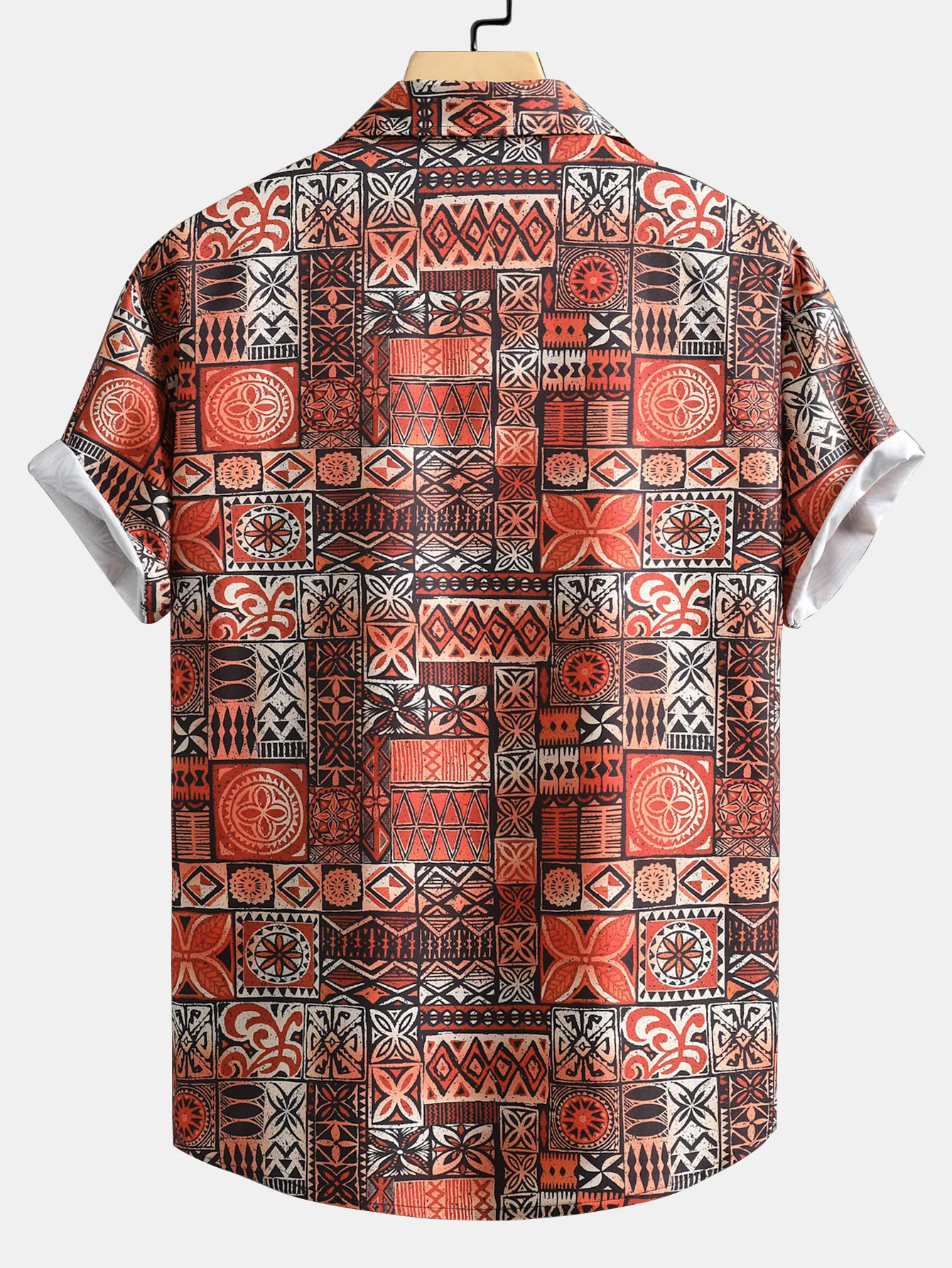 Kachel-Patchwork-Print Hemd mit Knopfleiste - Image 4