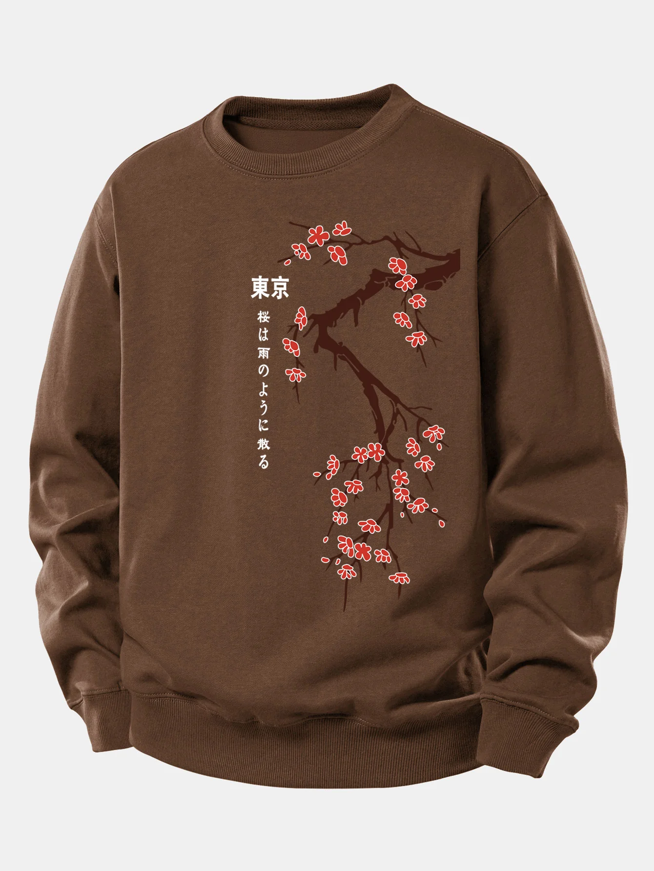 Tokyo Japanese Cherry Blossoms Print Relax Fit Sweatshirt - Image 8