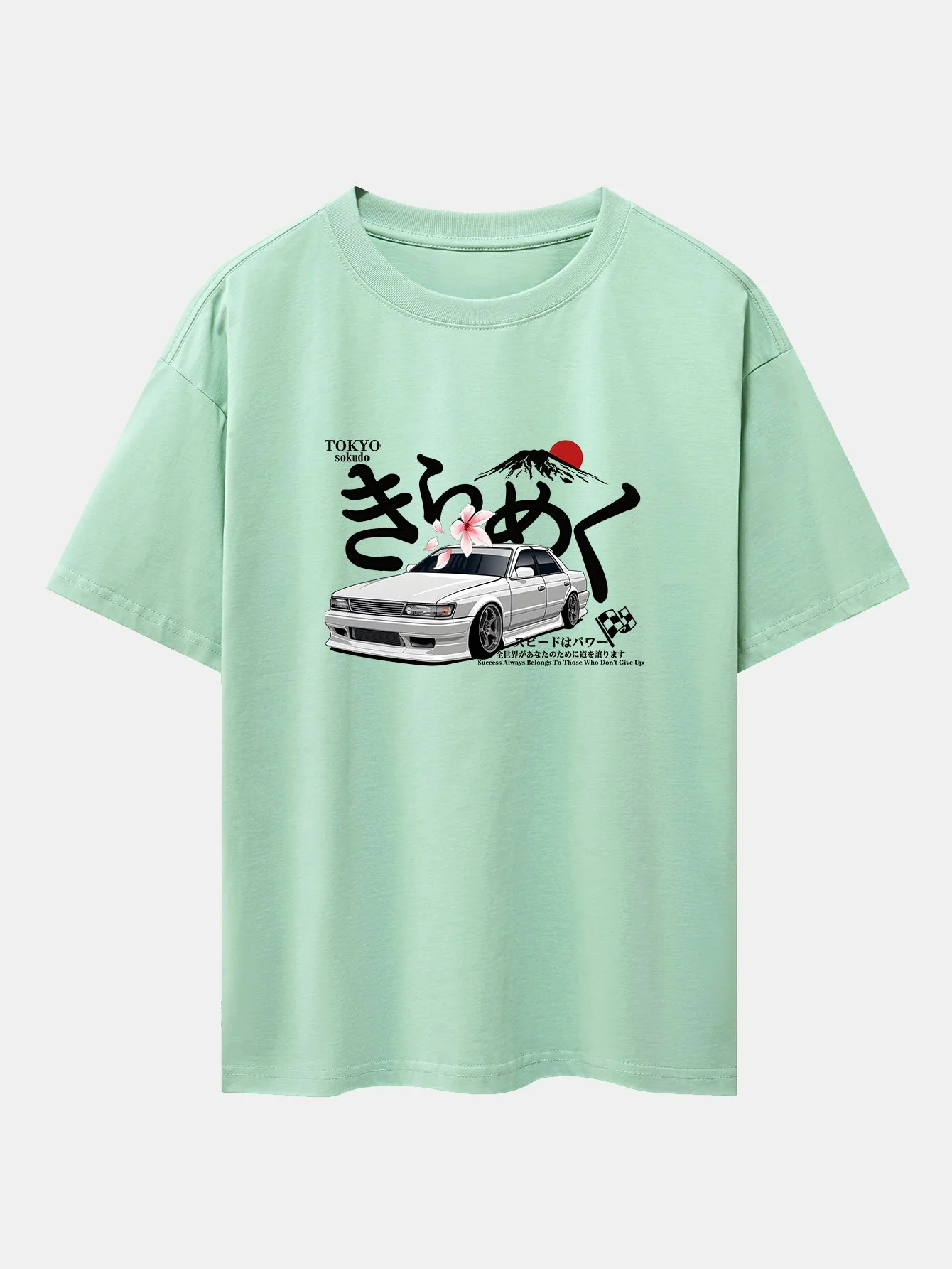 Tokyo Mt. Fuji Auto Druck Drop Shoulder Oversize T-Shirt - Image 12