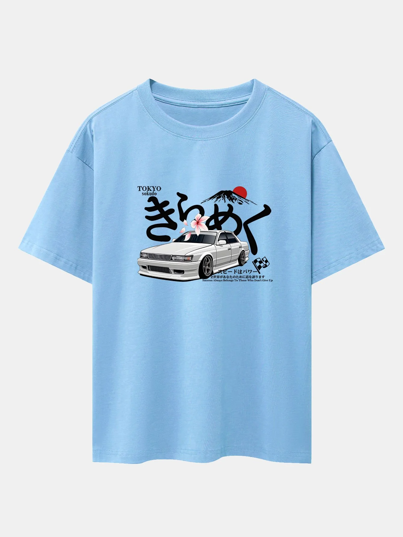 Tokyo Mt. Fuji Auto Druck Drop Shoulder Oversize T-Shirt - Image 7