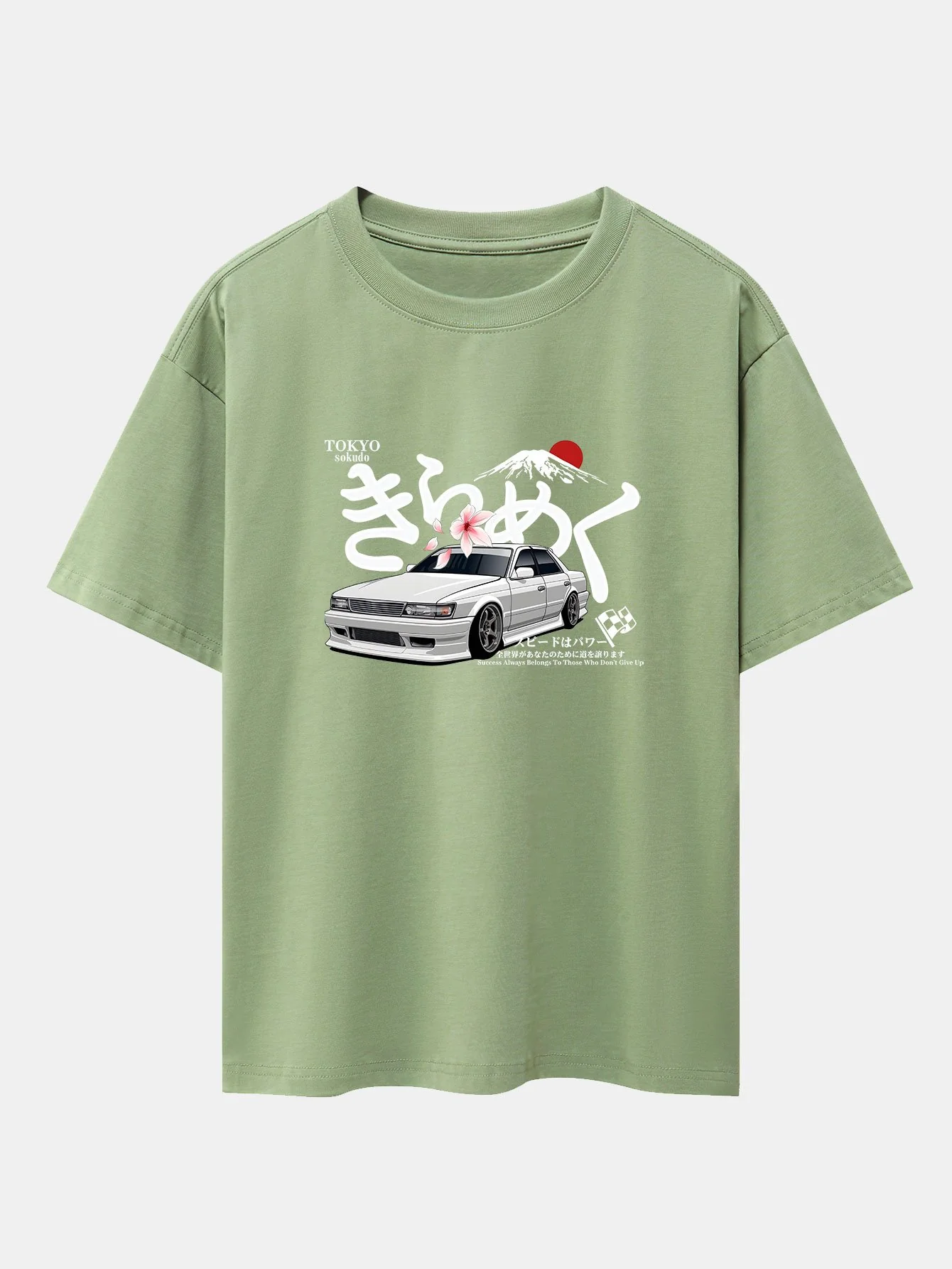 Tokyo Mt. Fuji Auto Druck Drop Shoulder Oversize T-Shirt - Image 9