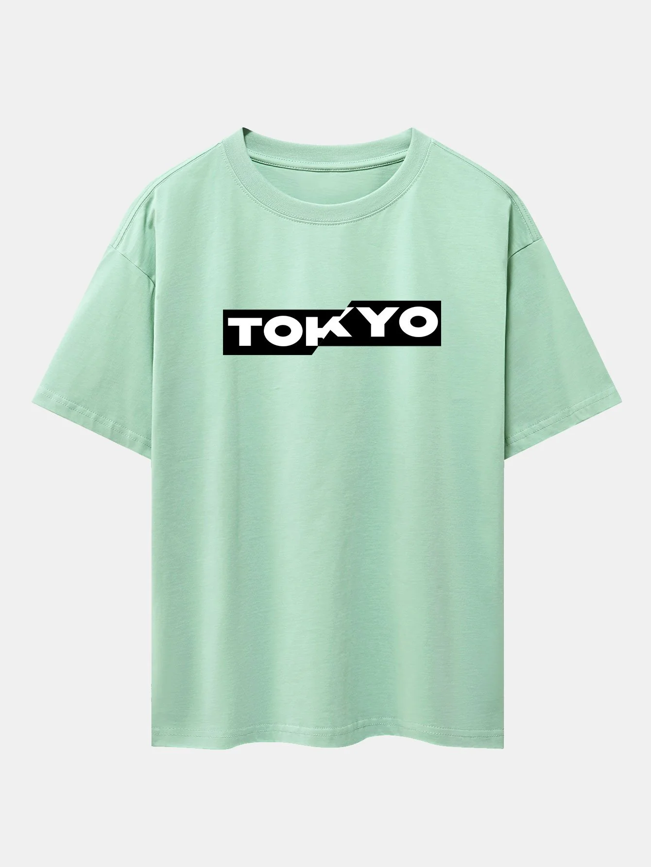 Tokyo Print Drop Shoulder Oversize T-Shirt - Image 12