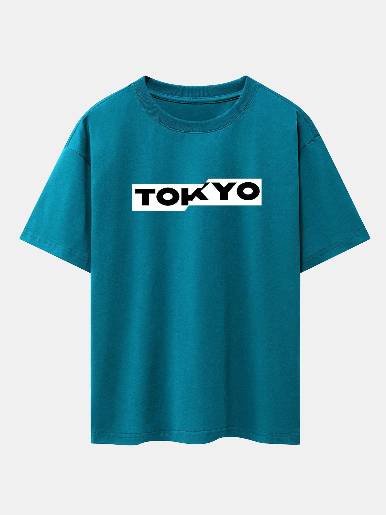 Tokyo Print Drop Shoulder Oversize T-Shirt - Image 13