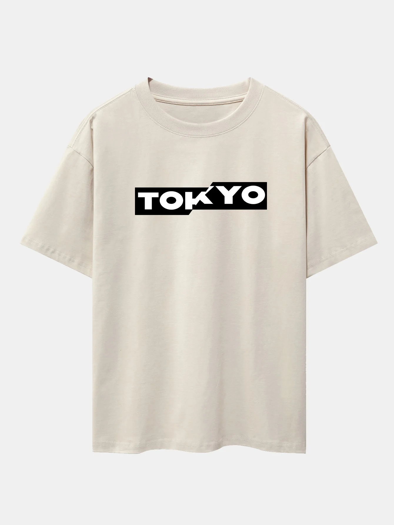 Tokyo Print Drop Shoulder Oversize T-Shirt - Image 3