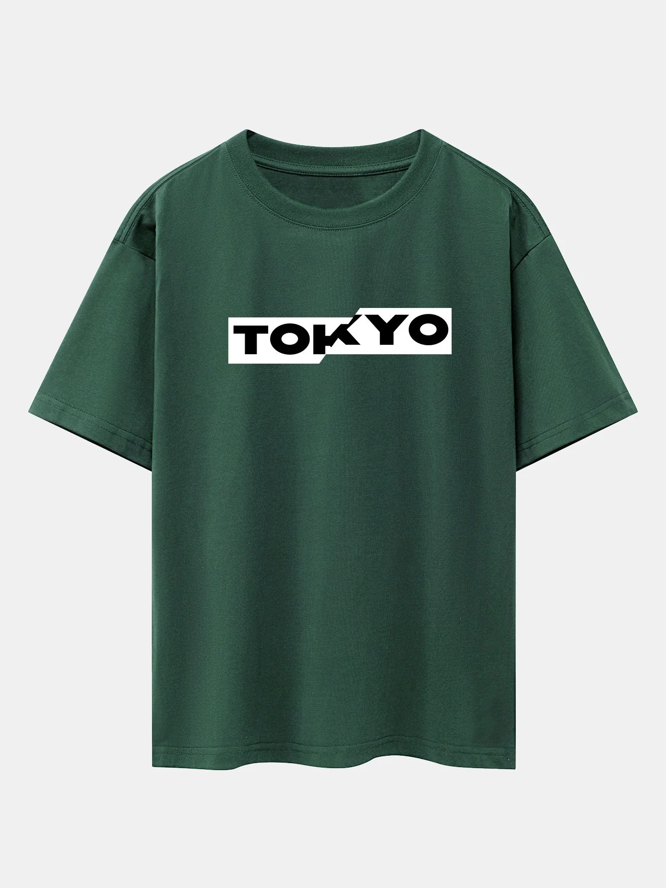 Tokyo Print Drop Shoulder Oversize T-Shirt - Image 4