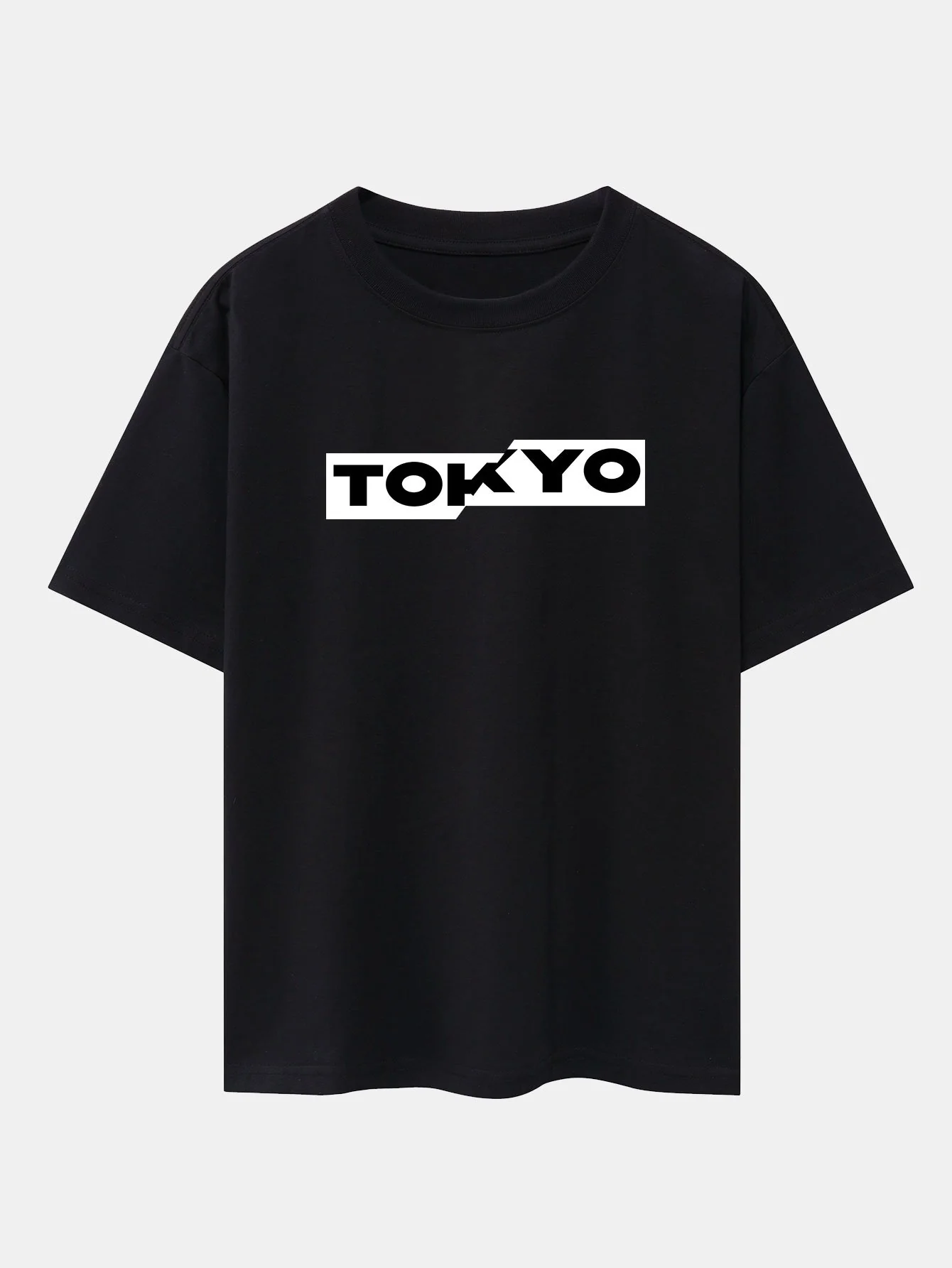 Tokyo Print Drop Shoulder Oversize T-Shirt - Image 5