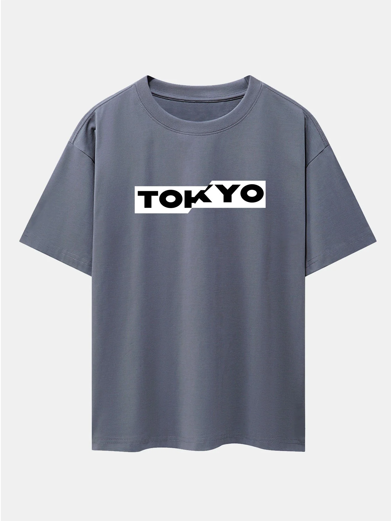 Tokyo Print Drop Shoulder Oversize T-Shirt - Image 9