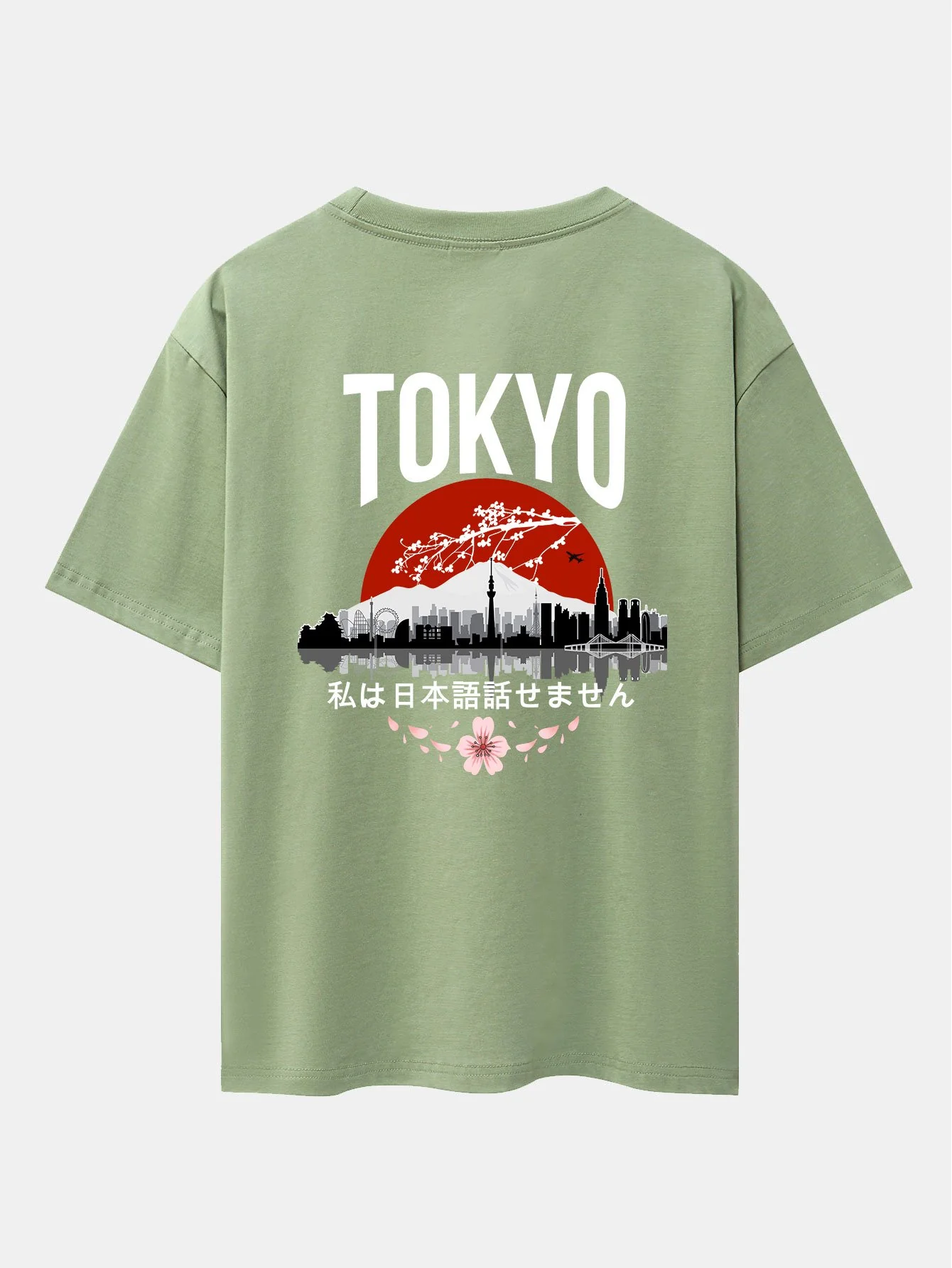 Tokyo Landschaft Rückendruck Oversize T-Shirt - Image 13