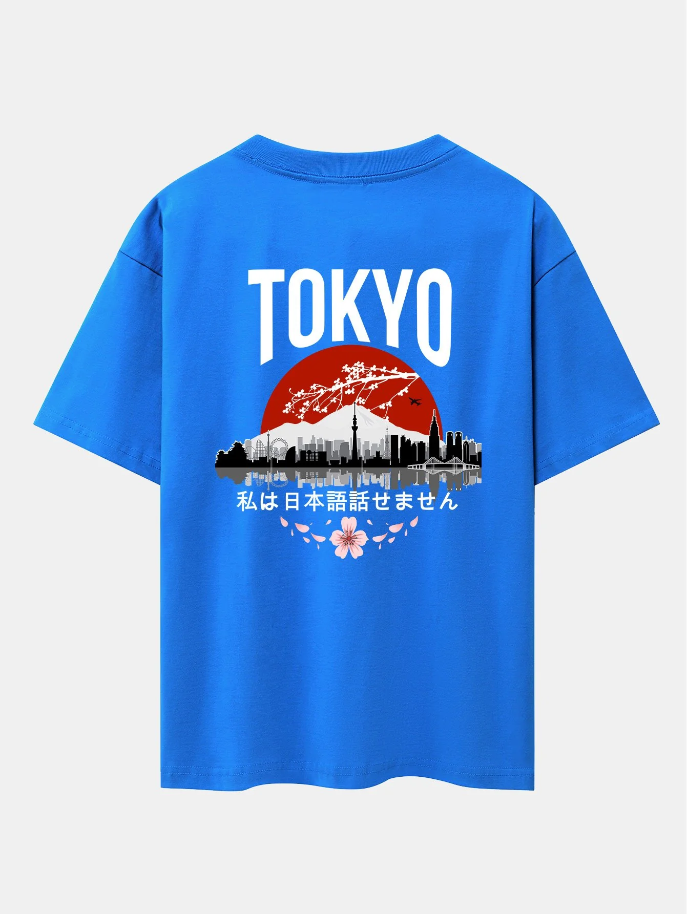 Tokyo Landschaft Rückendruck Oversize T-Shirt - Image 15