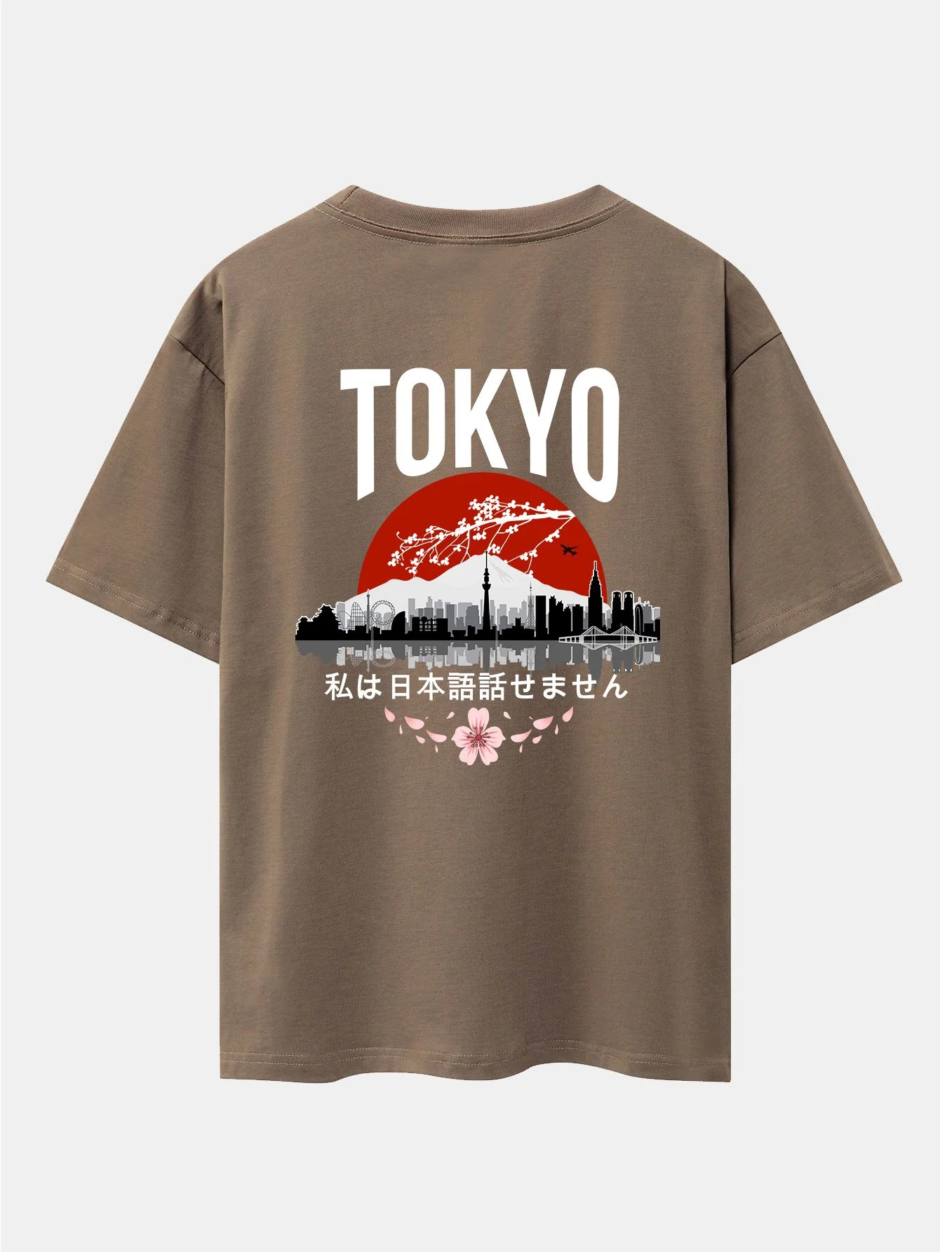 Tokyo Landschaft Rückendruck Oversize T-Shirt - Image 17