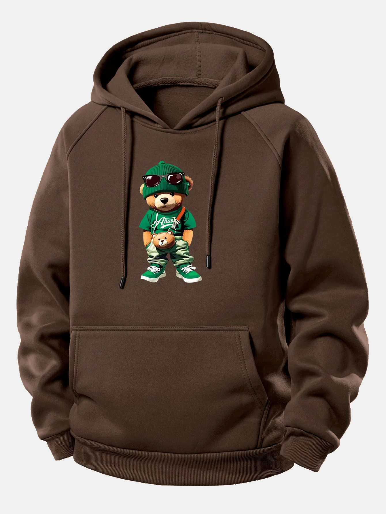 Trendiger Bären-Print Kordelzug-Hoodie - Image 8