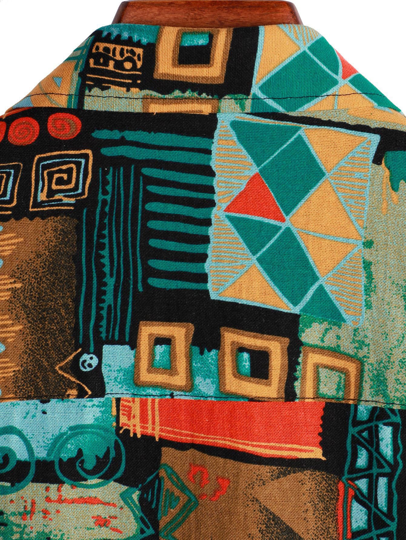 Tribal-Geometrie-Druck Hemd mit Knopfleiste - Image 5