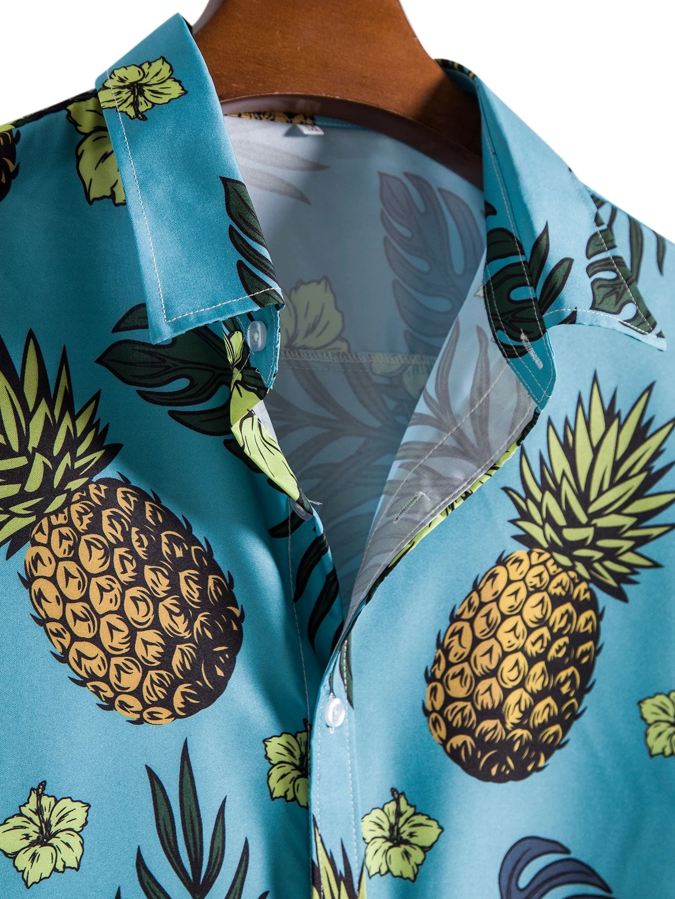 Tropisches Blumen-Ananas-Druckhemd - Image 3