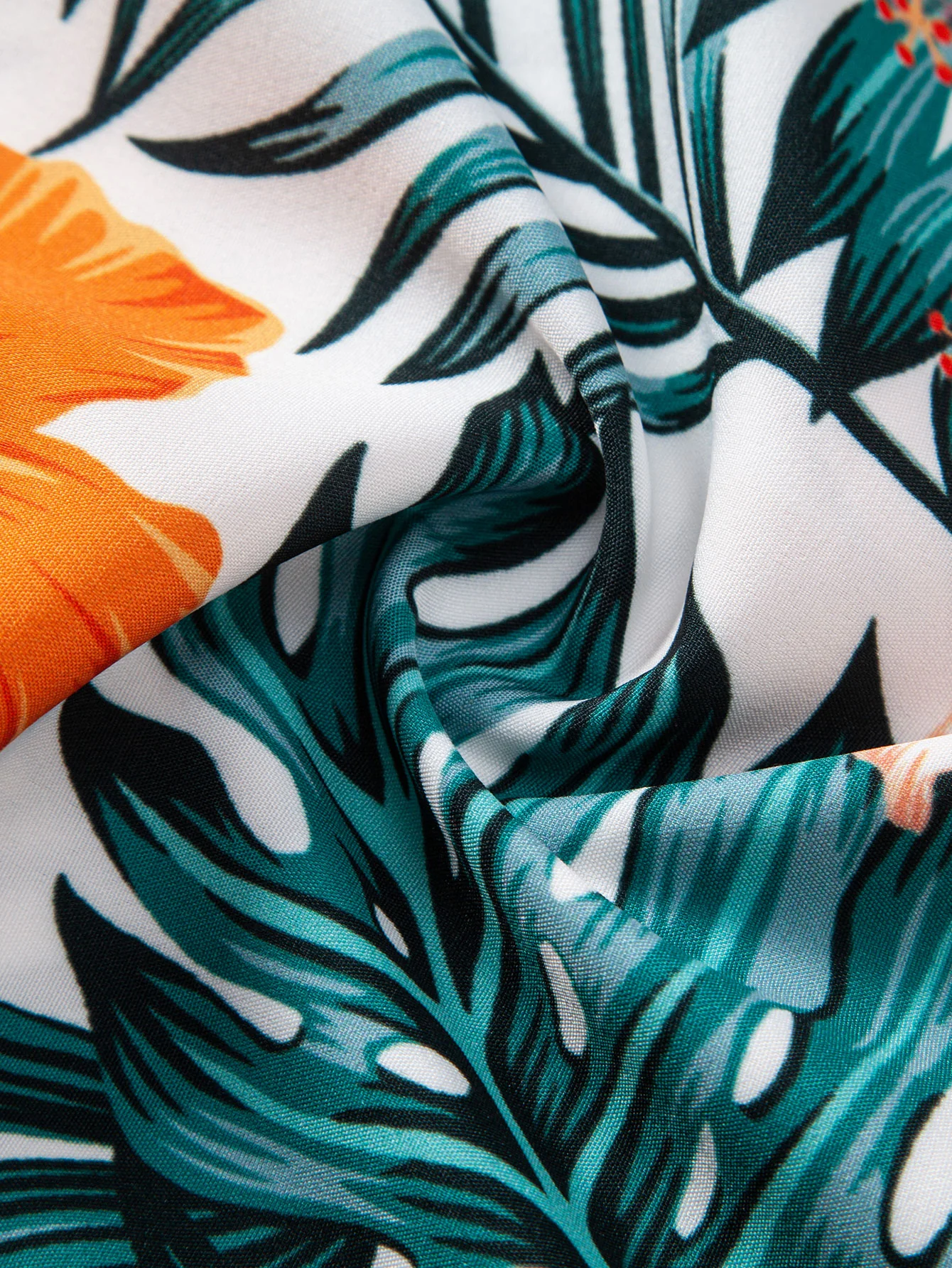 Tropische Blumen Print Hemd mit Knöpfen - Image 4