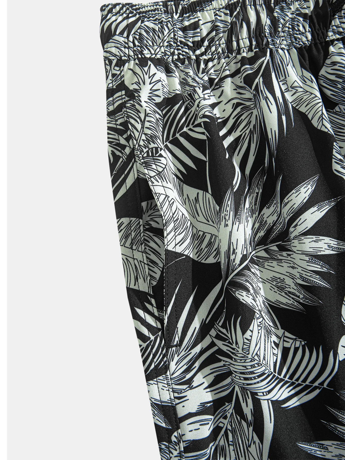 Hemd mit Knöpfen und tropischem Pflanzenmuster & Badeshorts mit Kordelzug Shorts - Image 10