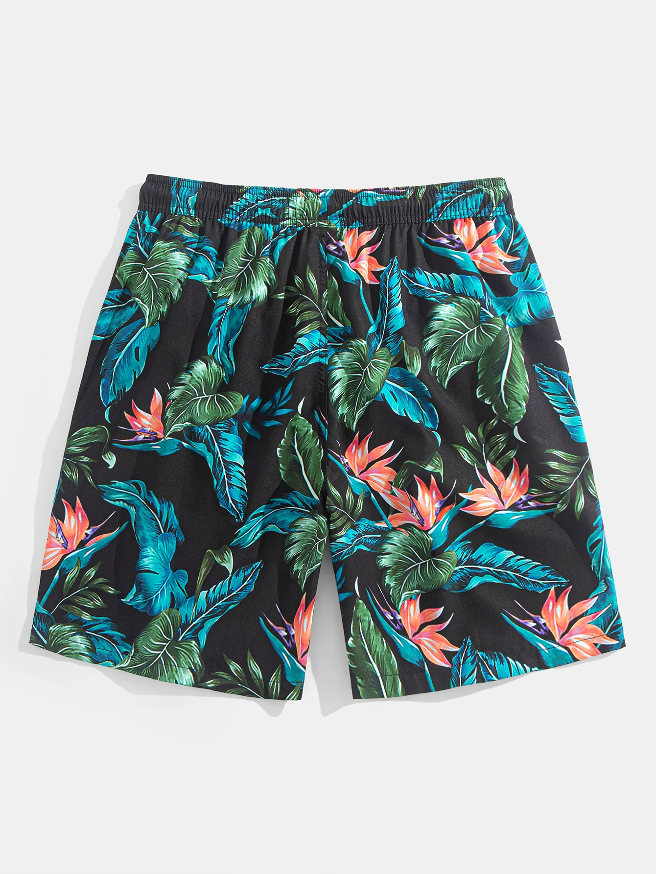 Hemd mit Knöpfen und tropischem Pflanzenmuster & Badeshorts mit Kordelzug Shorts - Image 5