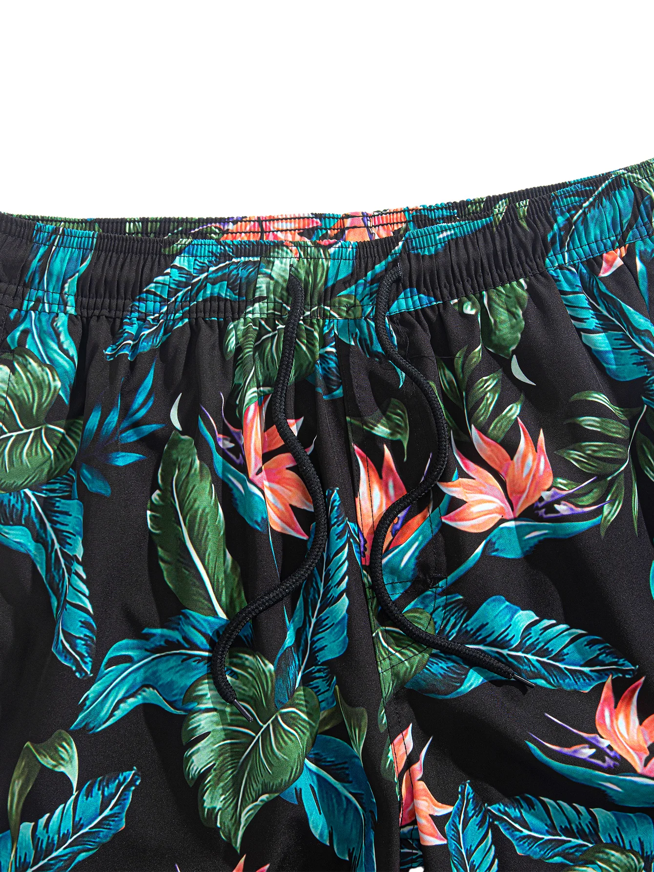 Hemd mit Knöpfen und tropischem Pflanzenmuster & Badeshorts mit Kordelzug Shorts - Image 9