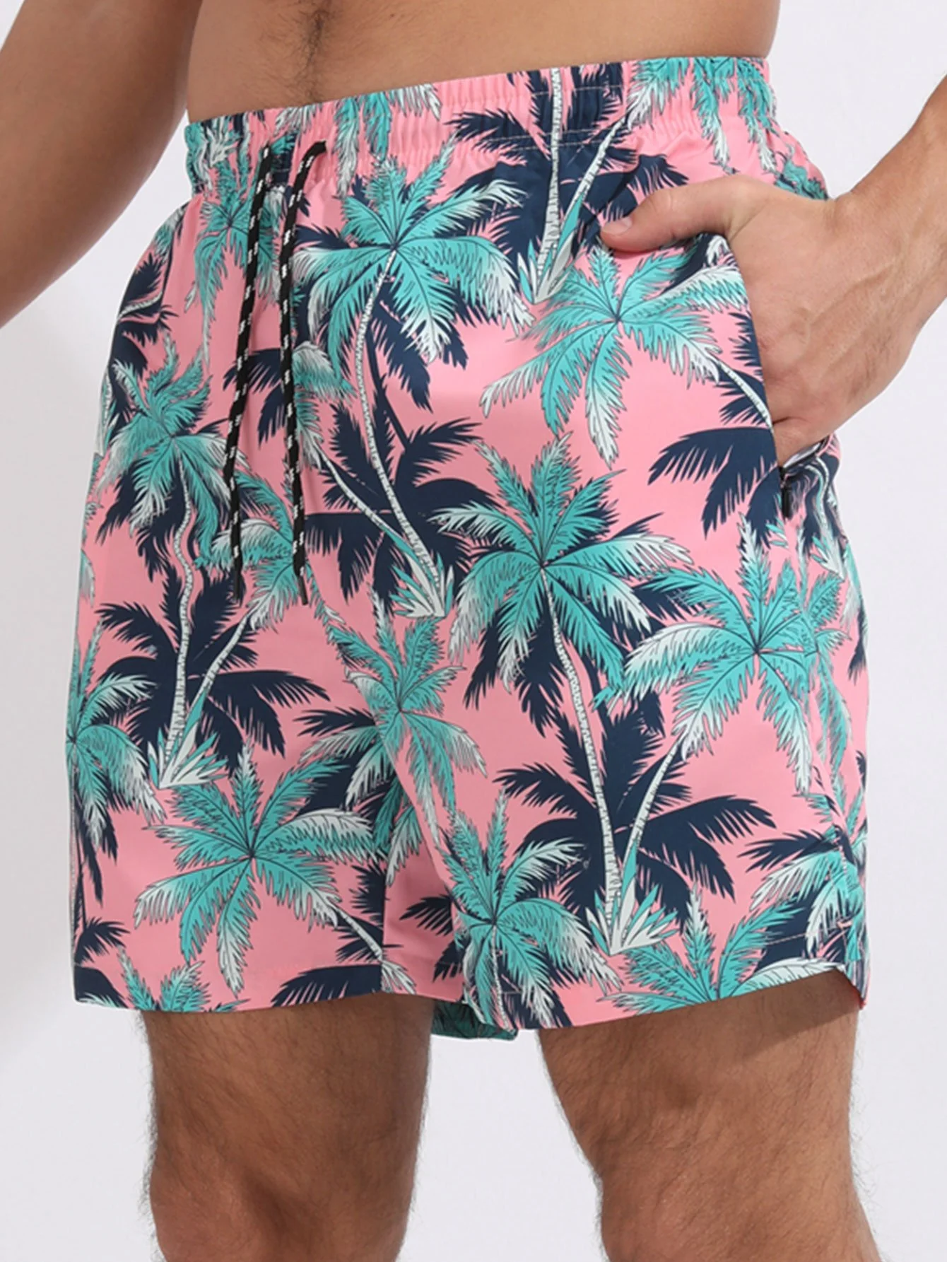 Tropisches Druck-Schwimmshorts mit Kompressionsfutter - Image 2