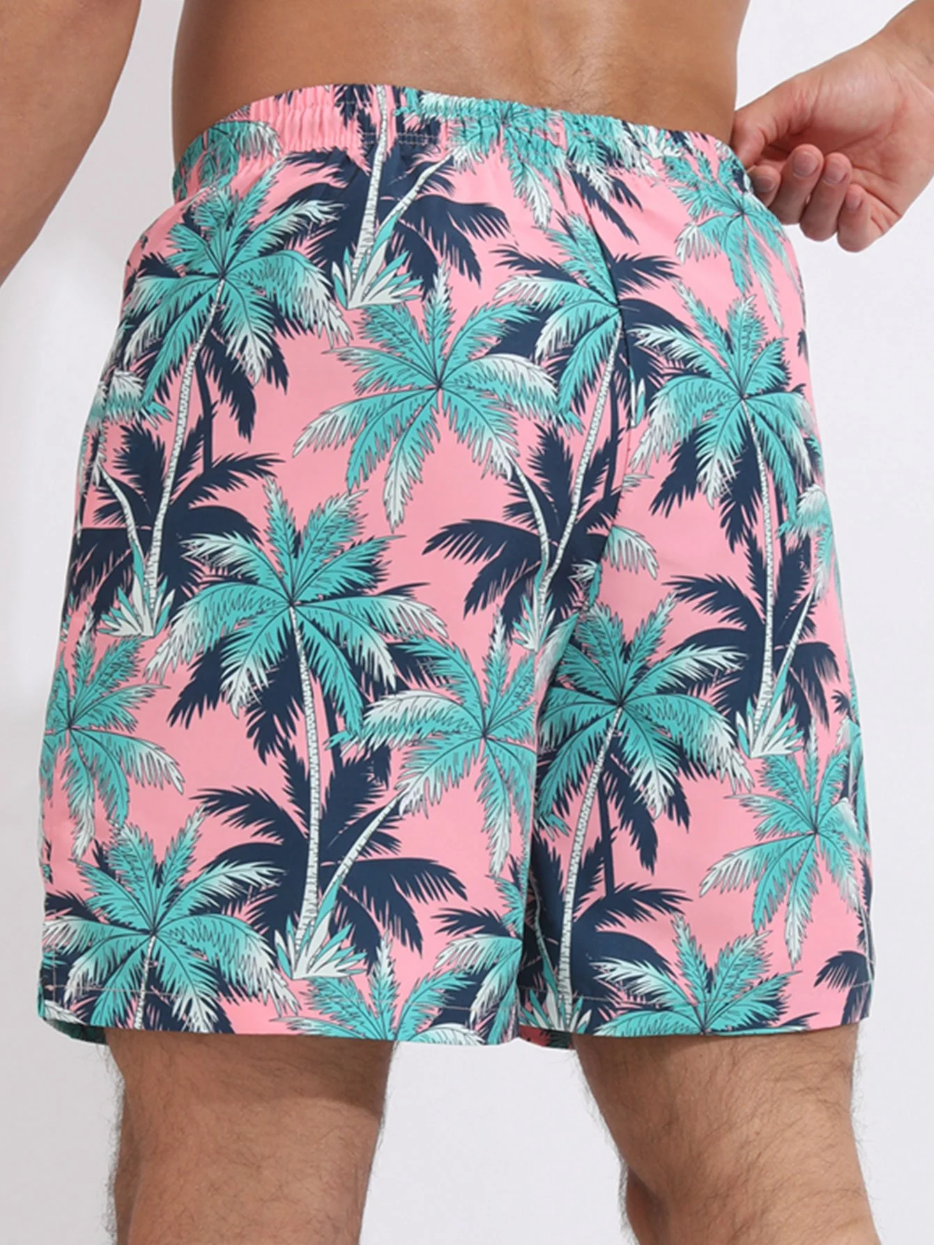 Tropisches Druck-Schwimmshorts mit Kompressionsfutter - Image 3