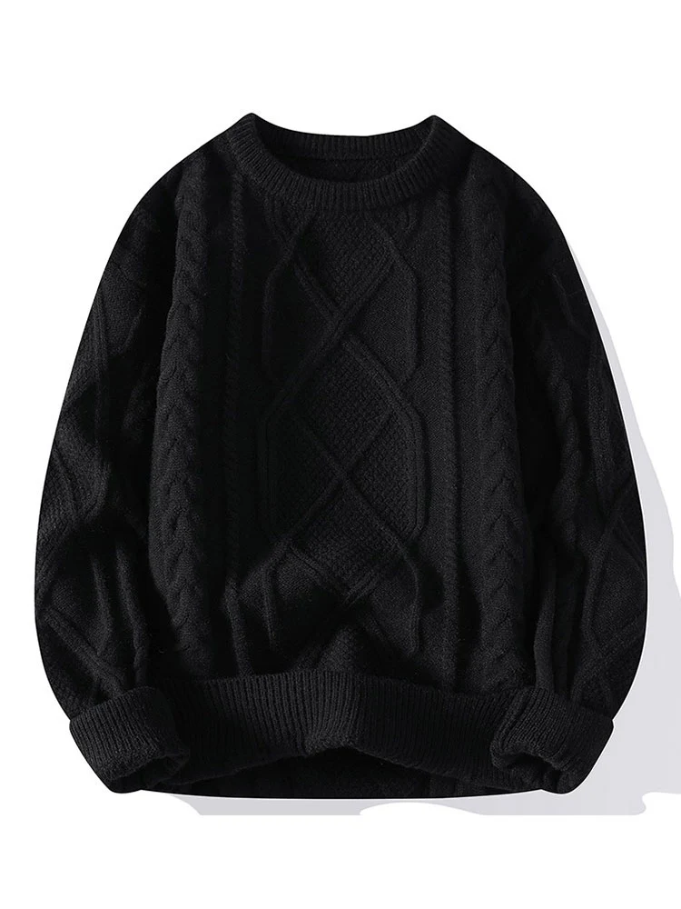 Twist Jacquard Crew Neck Sweater - Image 2