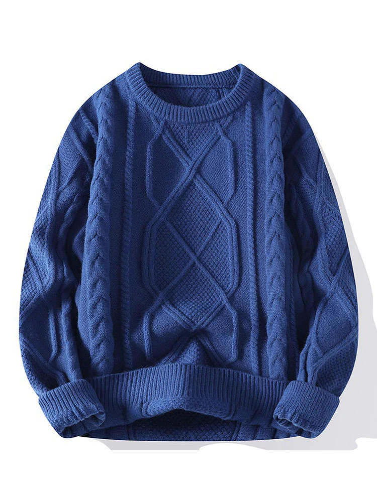 Twist Jacquard Crew Neck Sweater - Image 5