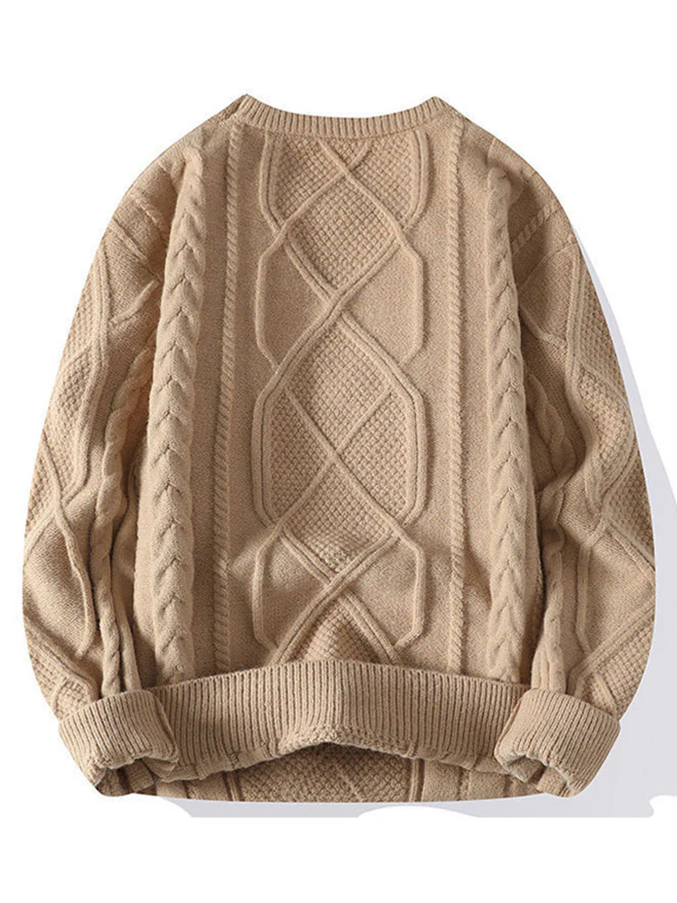 Twist Jacquard Crew Neck Sweater - Image 6