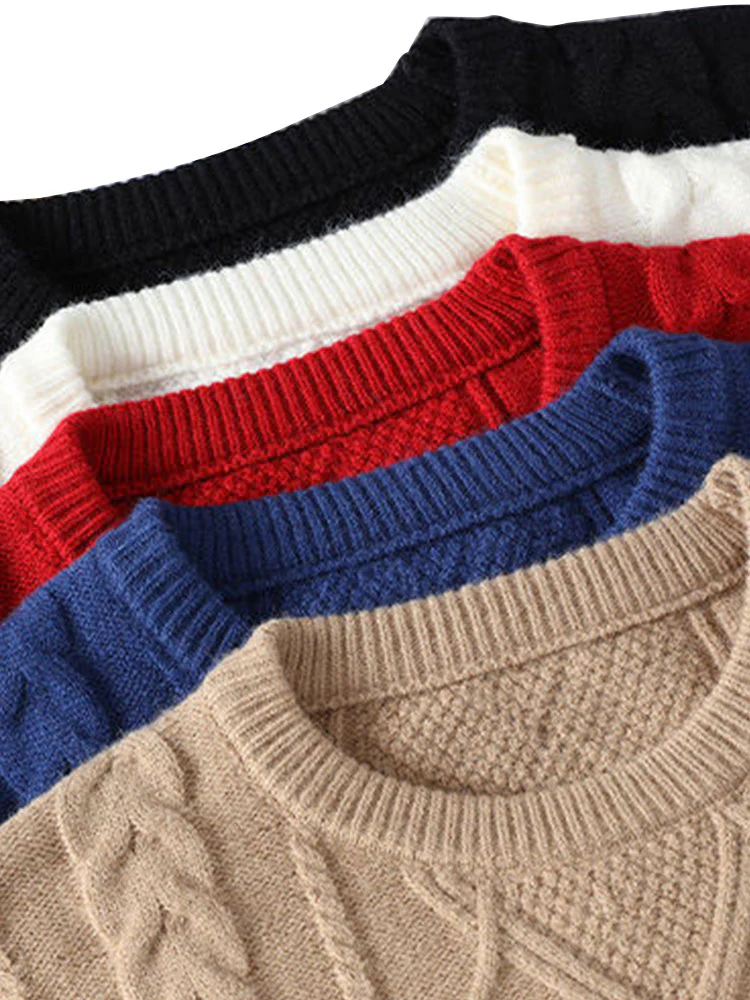 Twist Jacquard Crew Neck Sweater - Image 7