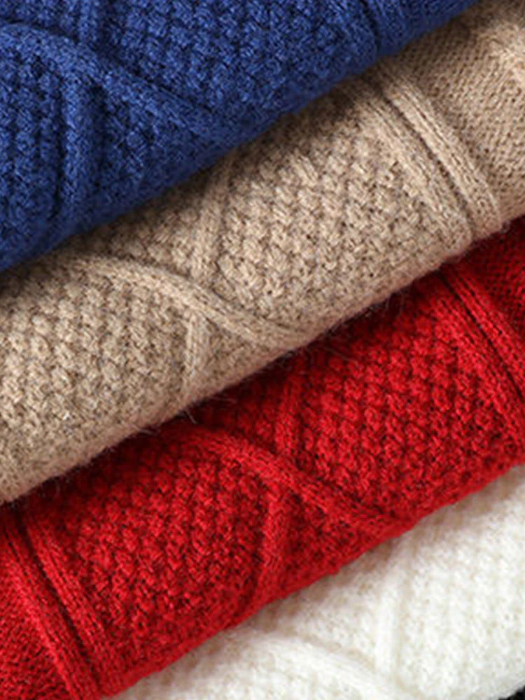 Twist Jacquard Crew Neck Sweater - Image 8