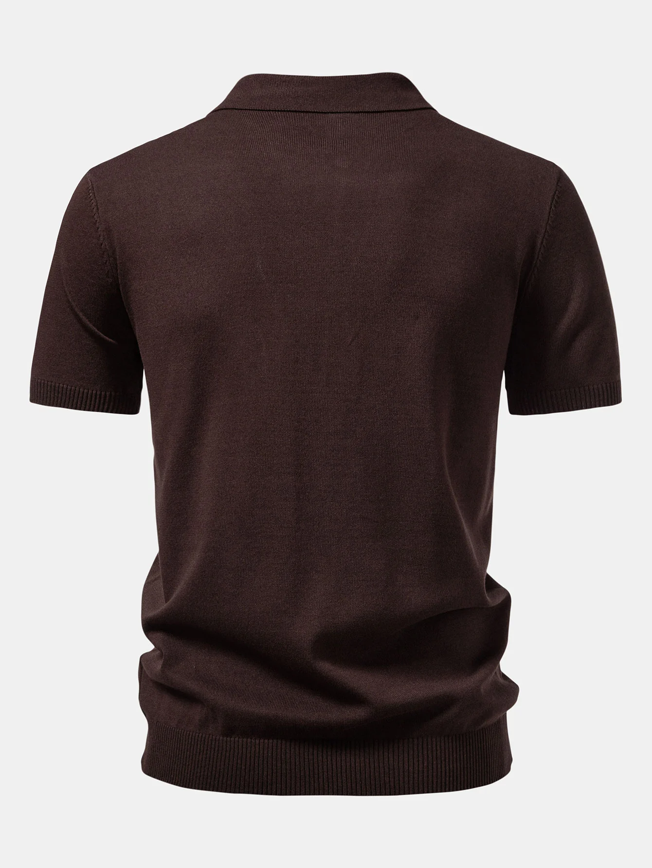 Twist Jacquard gestricktes Poloshirt mit Reißverschluss - Image 8