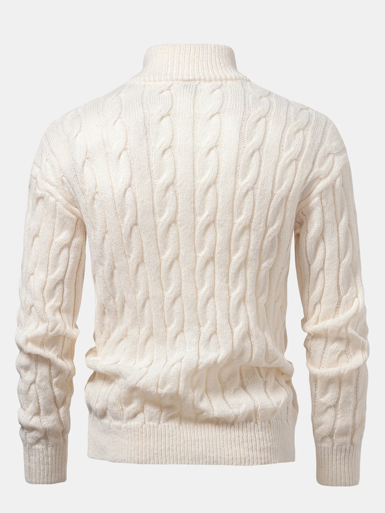 Twist Jacquard Pullover mit Viertel-Reißverschluss - Image 4