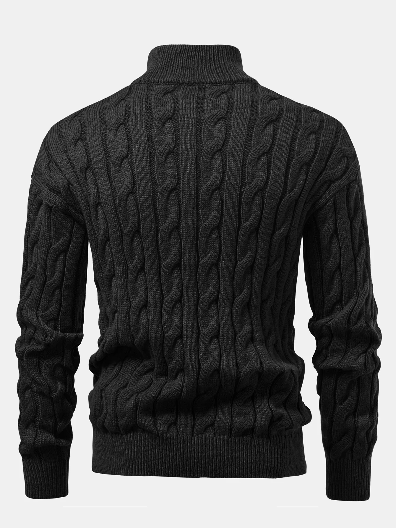 Twist Jacquard Pullover mit Viertel-Reißverschluss - Image 6