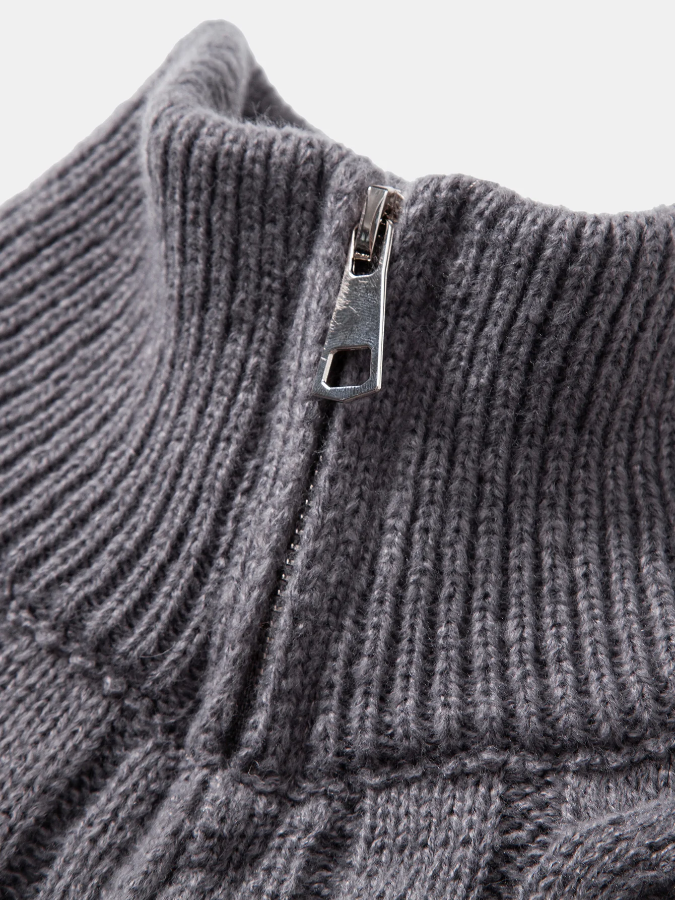 Twist Jacquard Pullover mit Viertel-Reißverschluss - Image 7