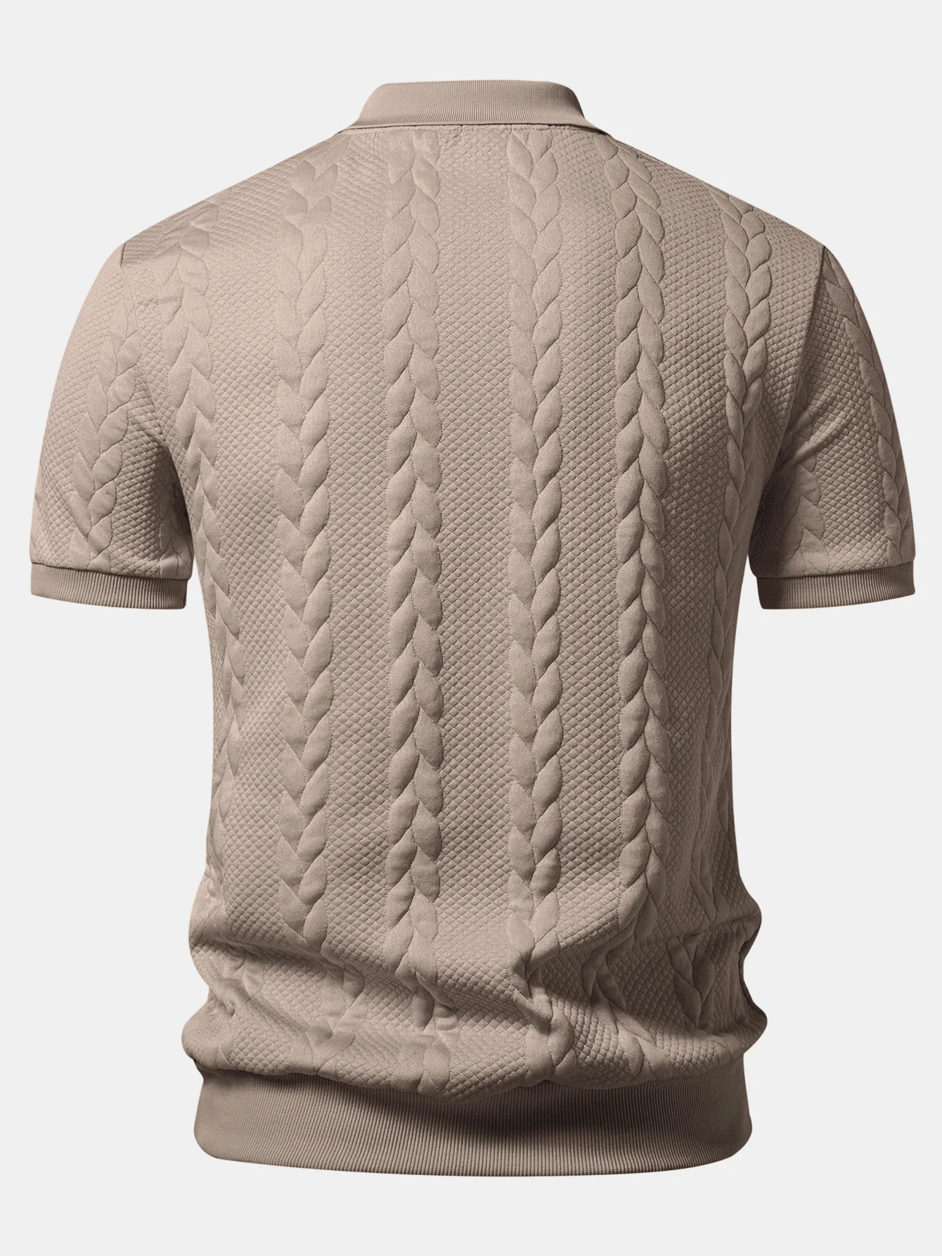 Twist Jacquard V Neck Polo - Image 10