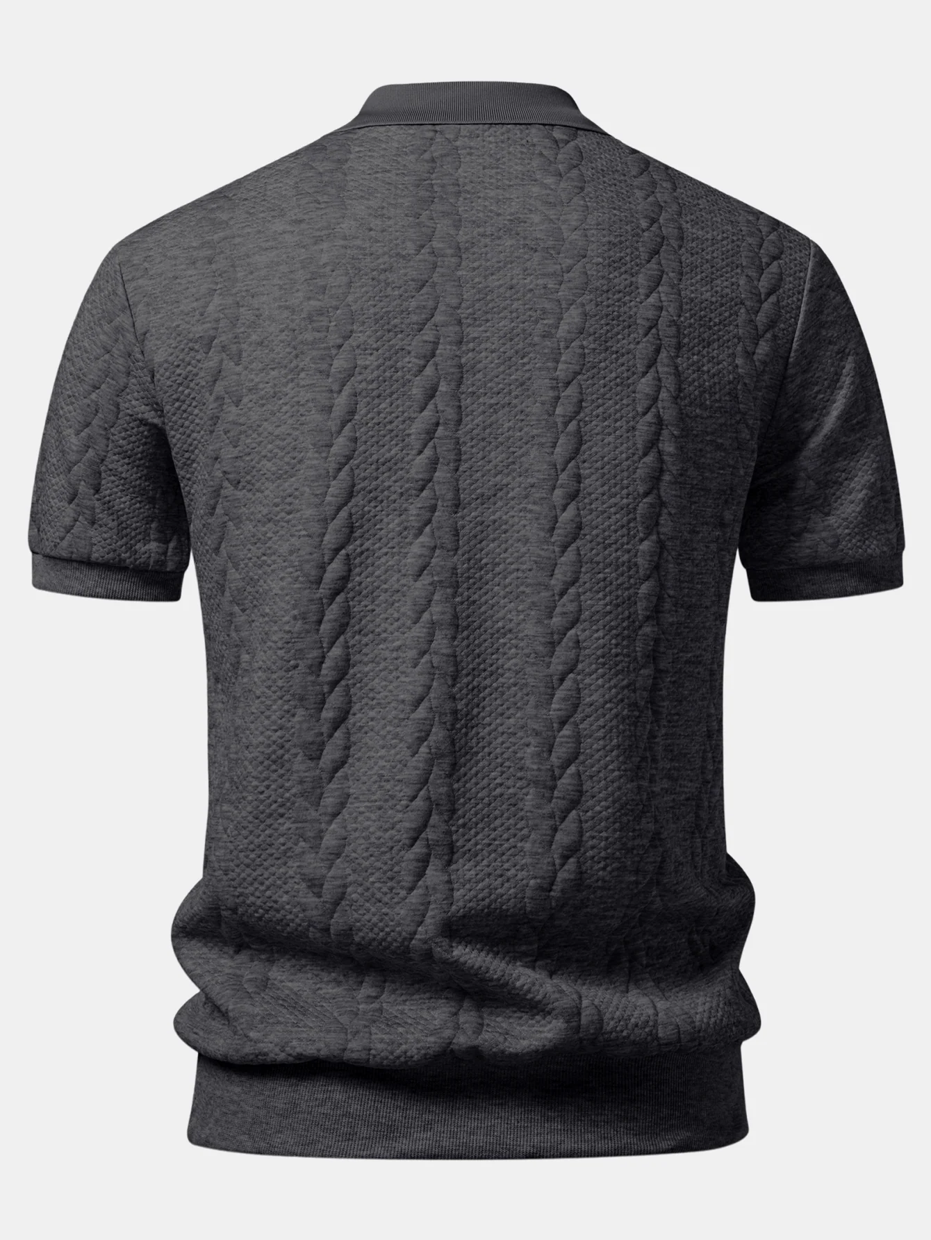 Twist Jacquard V Neck Polo - Image 12