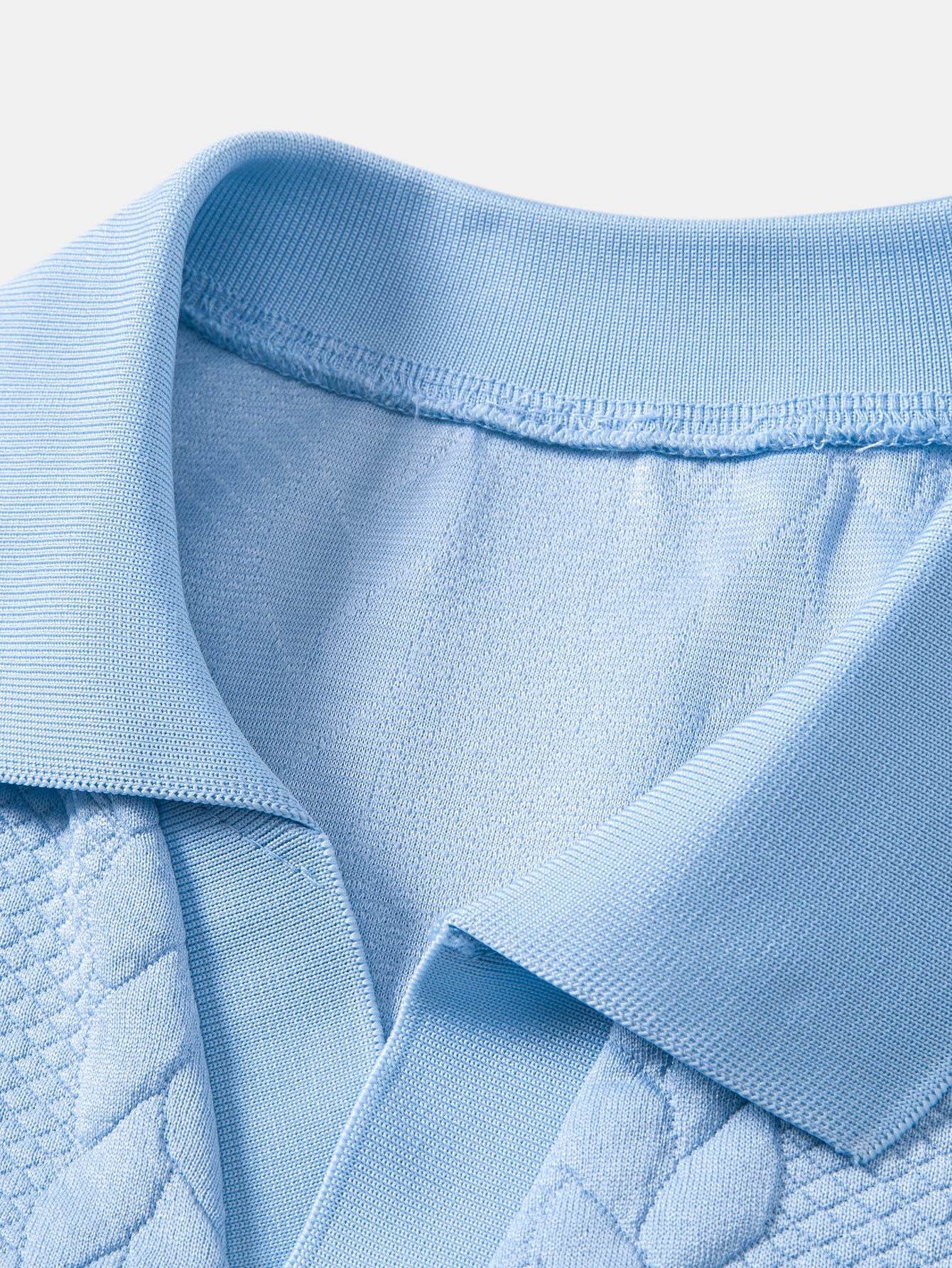 Twist Jacquard V Neck Polo - Image 13