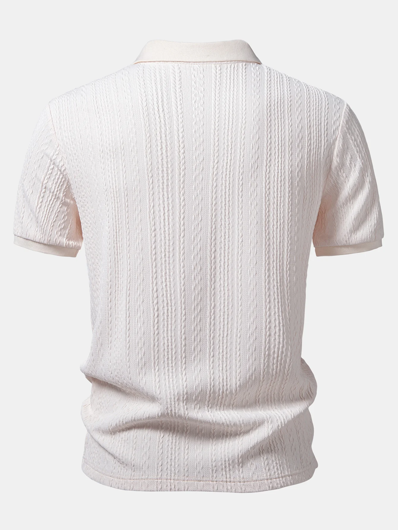 Twist Jacquard V Neck Polo & Slim Fit Tapered Trousers - Image 5