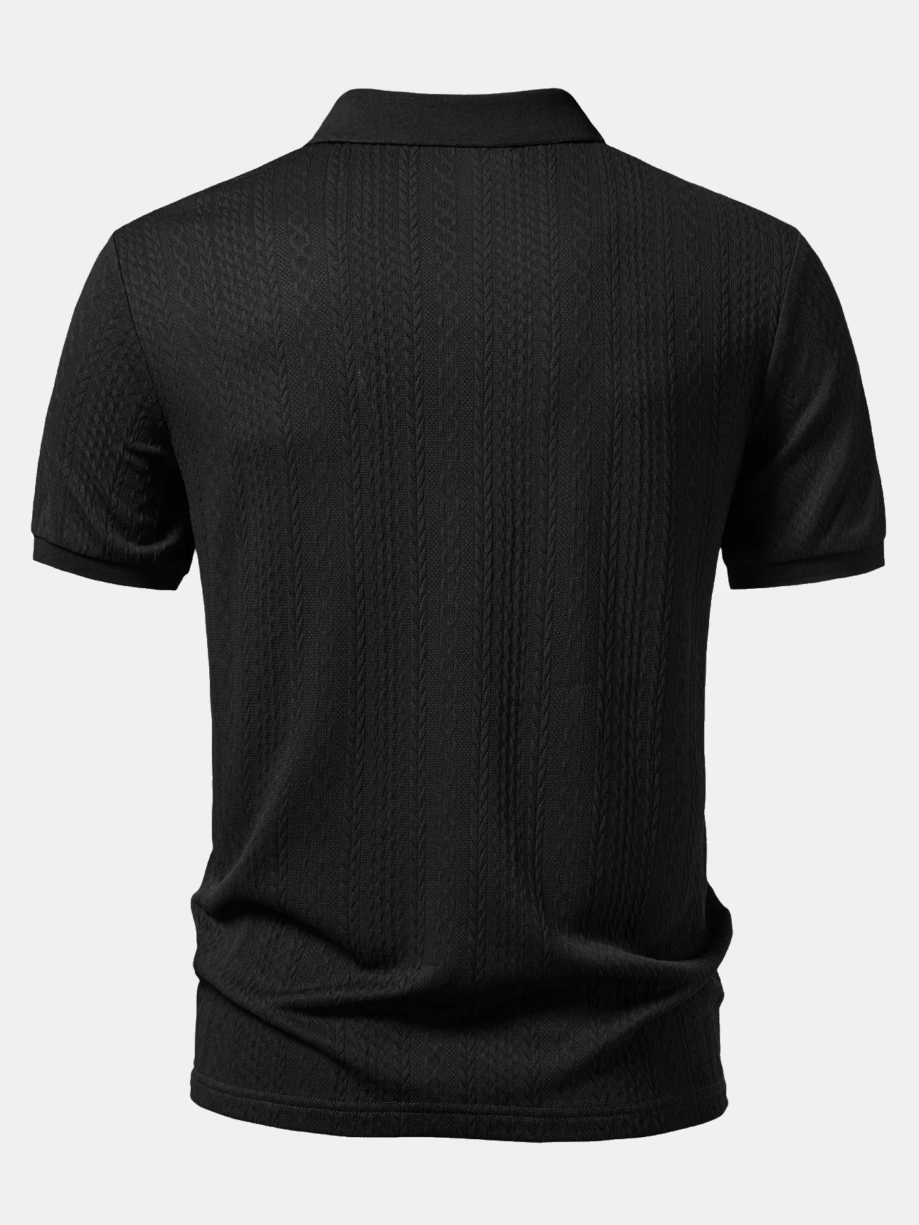 Twist Jacquard V Neck Polo & Slim Fit Tapered Trousers - Image 7