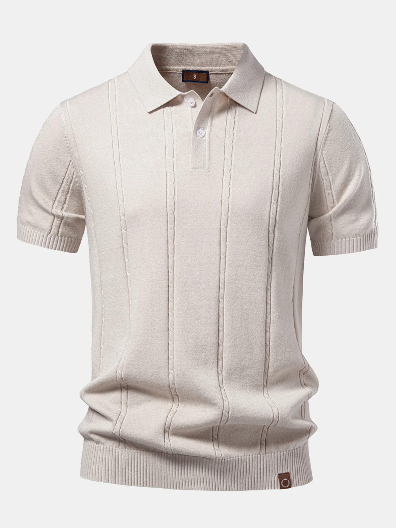 Twist Knit Polo & Slim Fit Tapered Trousers - Image 4