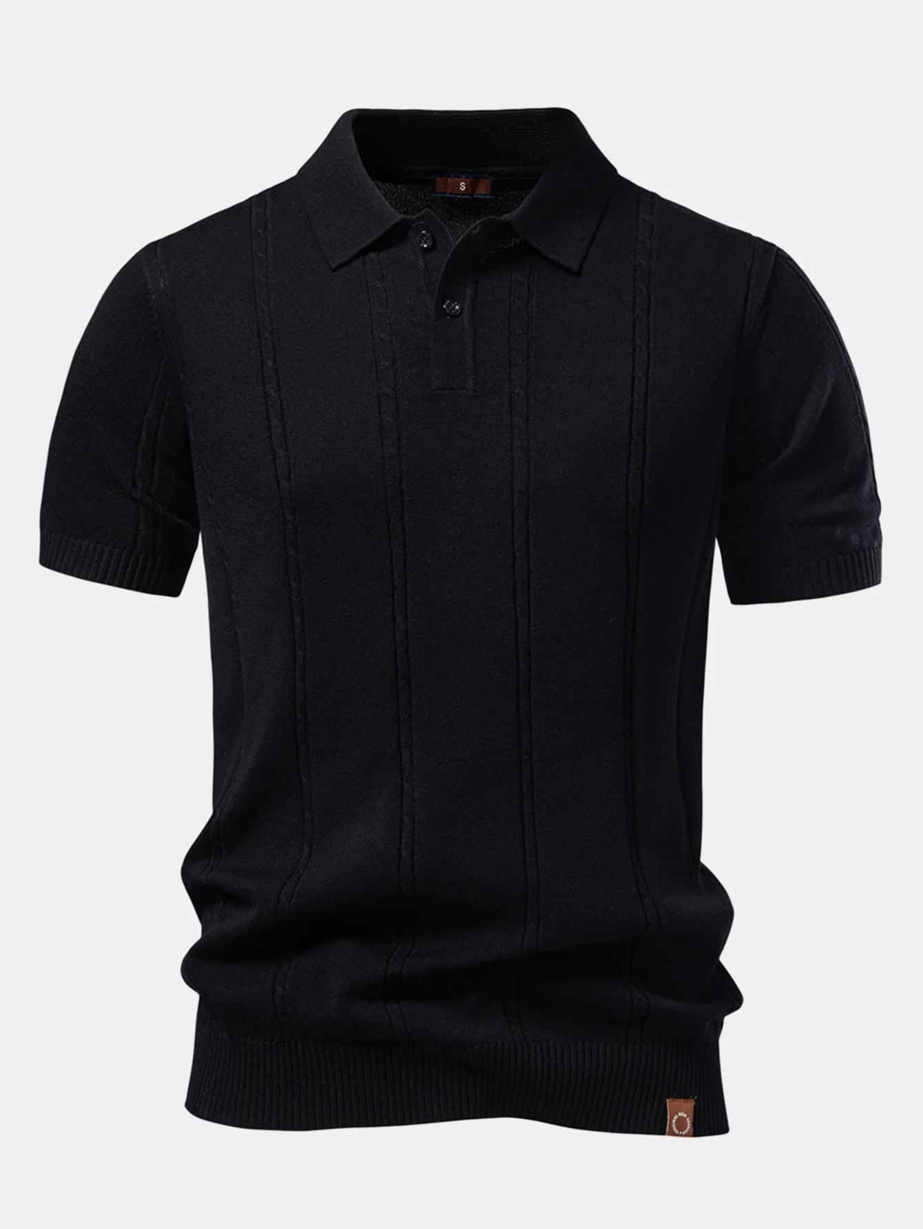 Twist Knit Polo & Slim Fit Tapered Trousers - Image 5